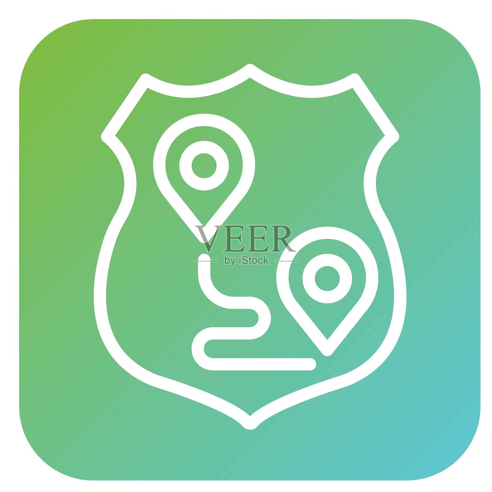 矢量设计路线徽章矢量设计图标风格插画图片素材