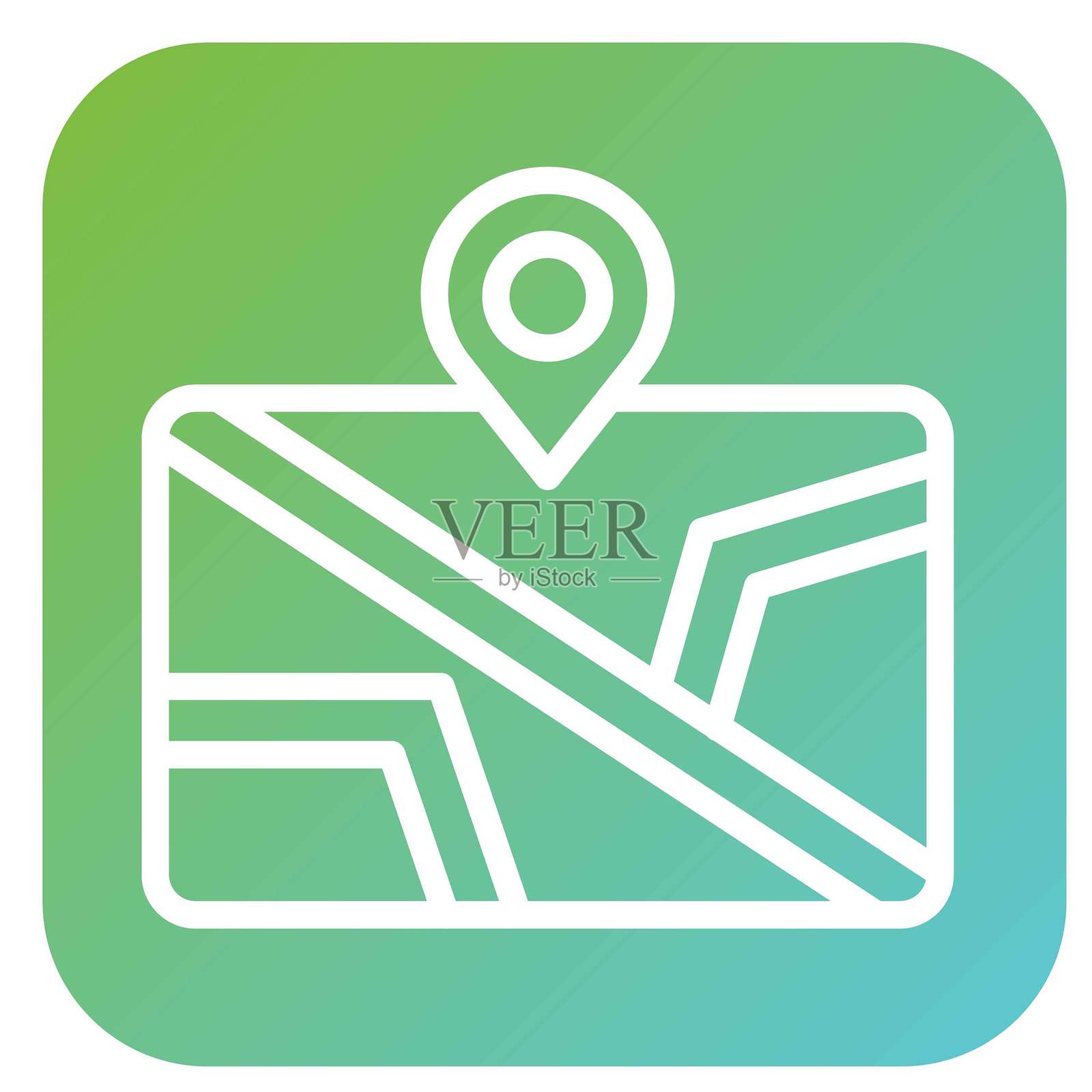 矢量导航系统矢量图标风格插画图片素材