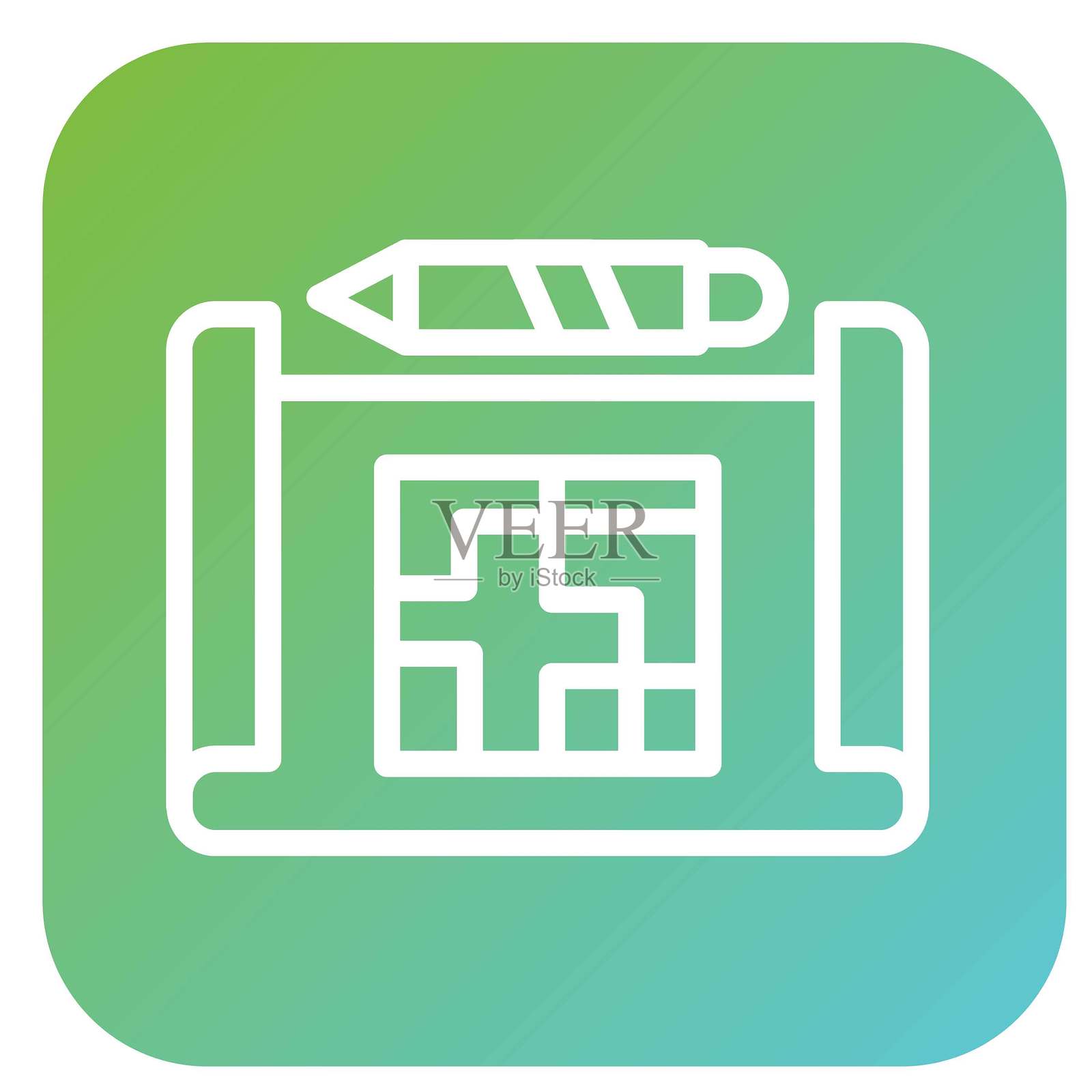 矢量设计蓝图图标 矢量设计图标风格插画图片素材