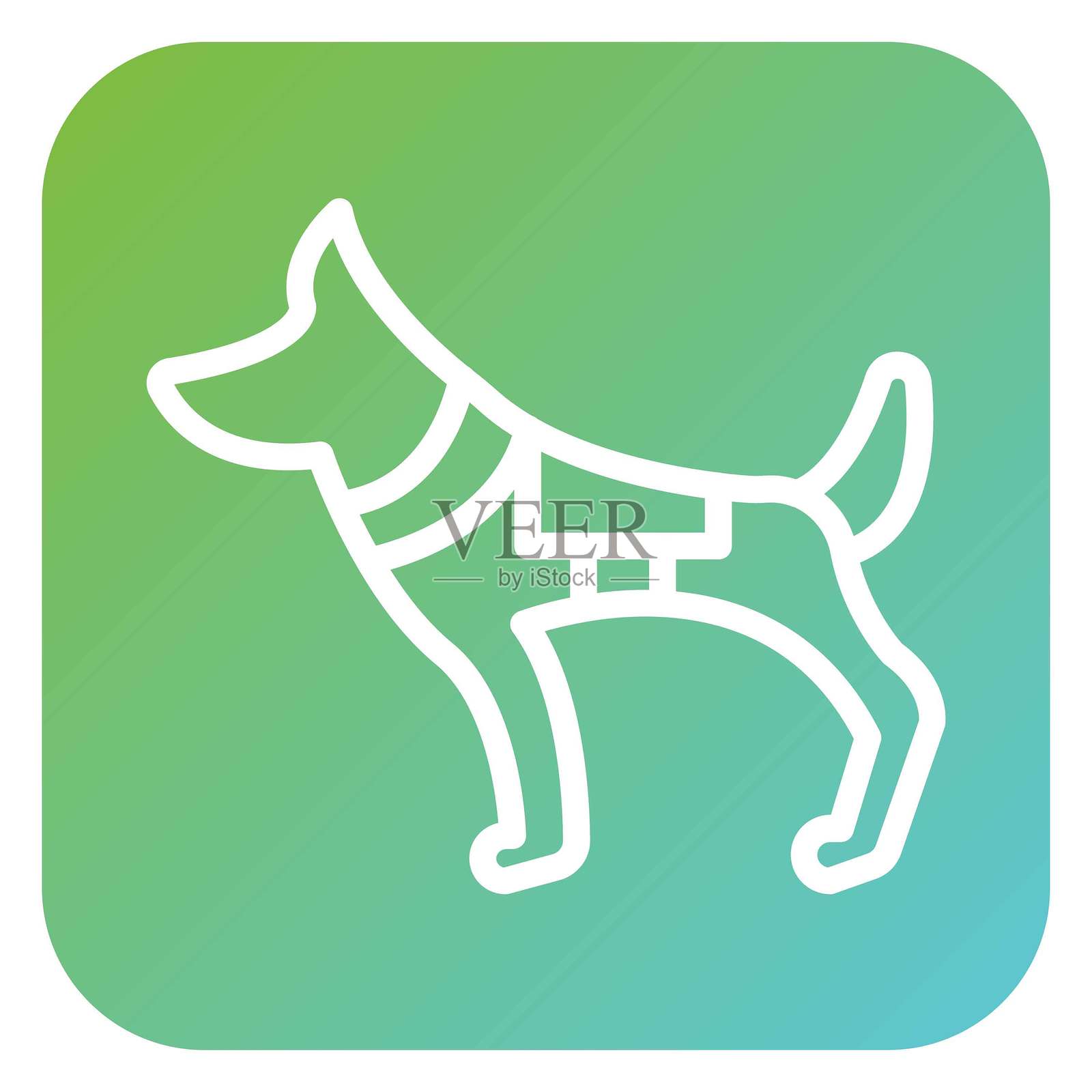 矢量军事犬矢量图标设计风格插画图片素材