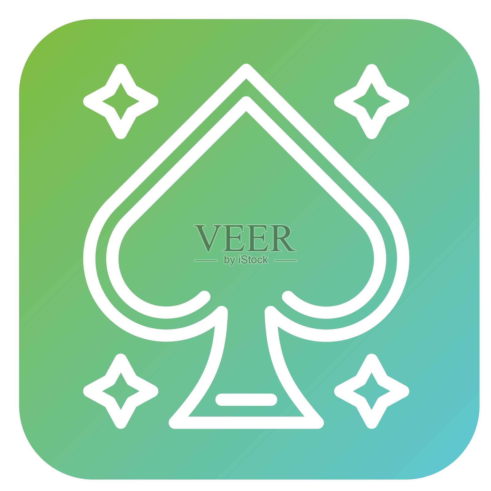 矢量黑桃图标设计插画图片素材