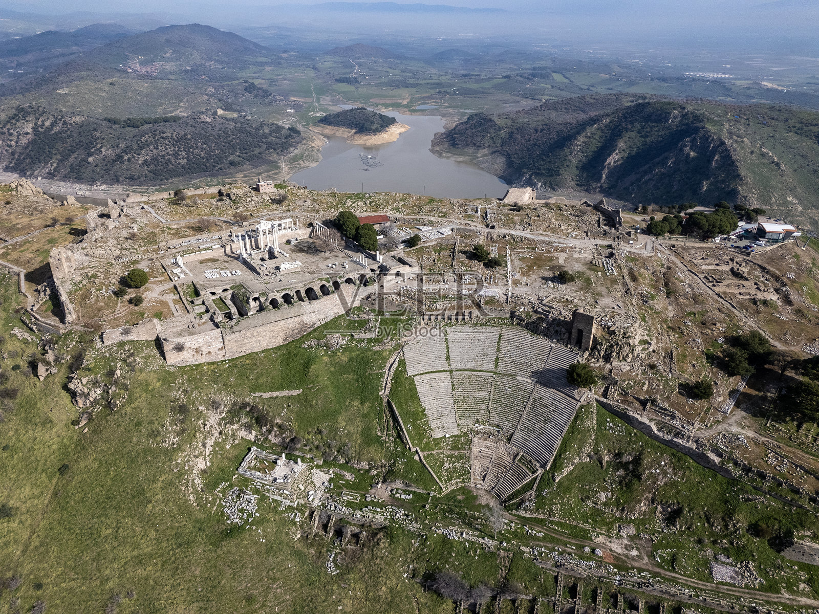 土耳其贝加马古城佩加蒙卫城剧院及遗址照片摄影图片