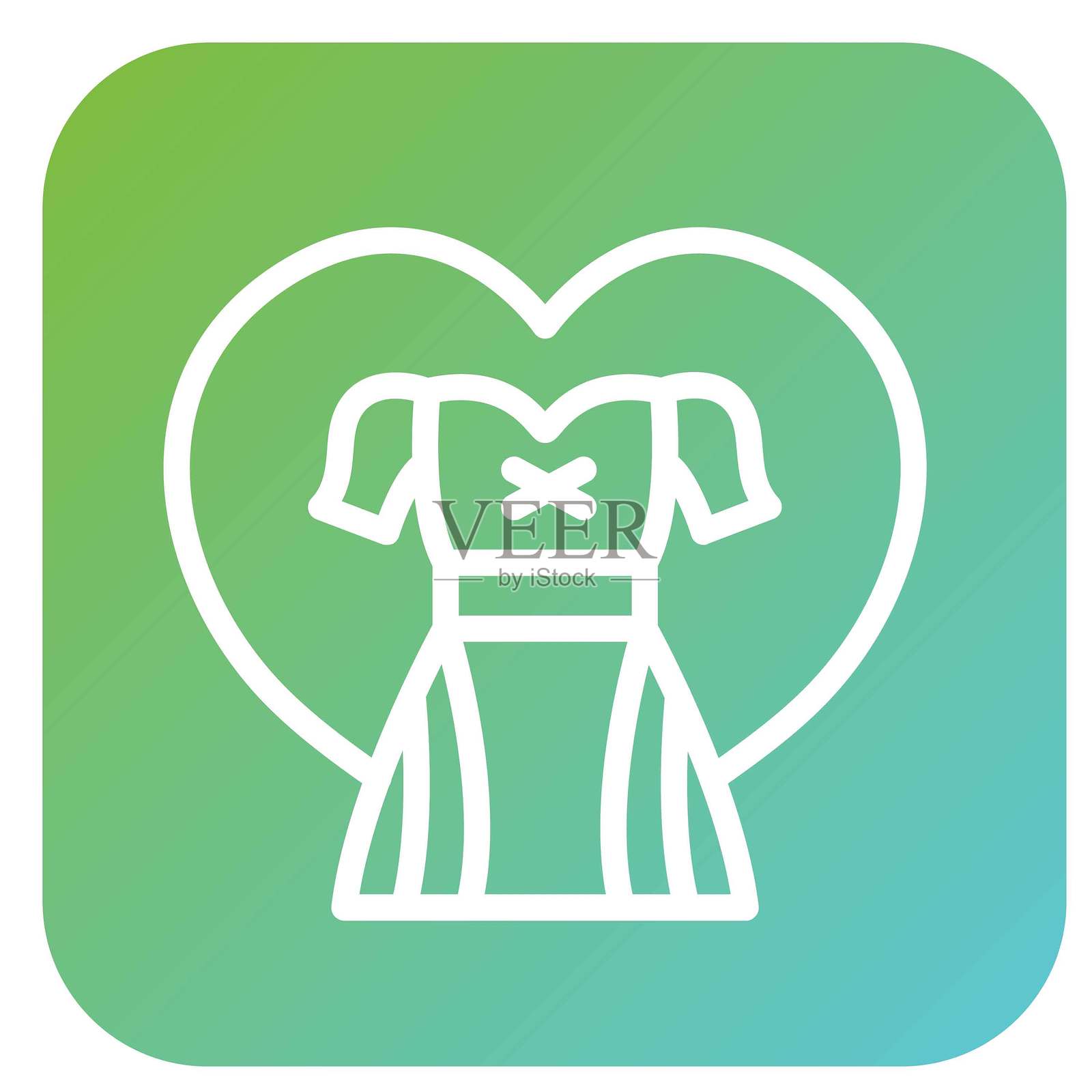 向量德尔恩心形徽章设计图标风格插画图片素材