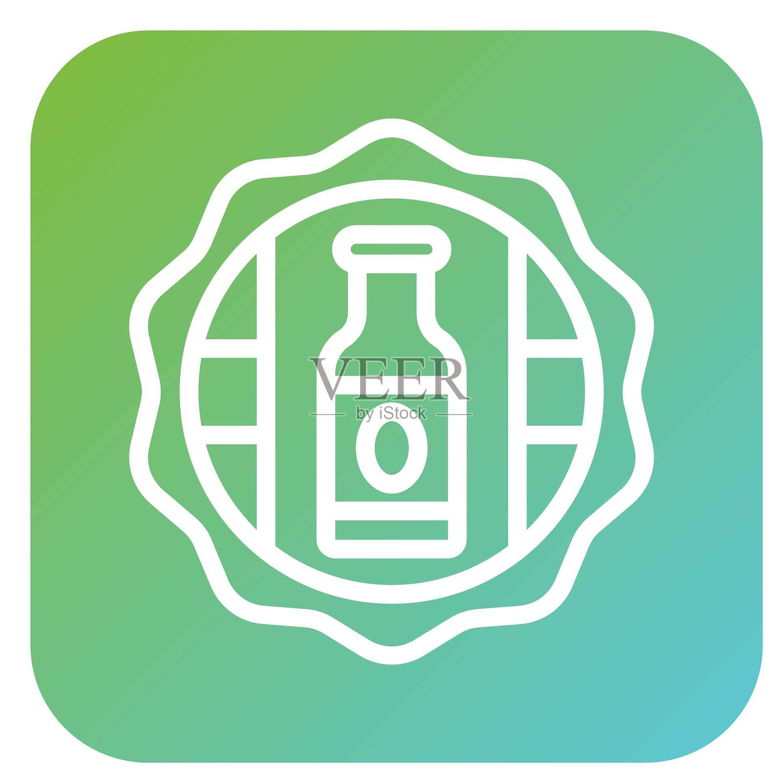 矢量啤酒标签设计 图标风格插画图片素材