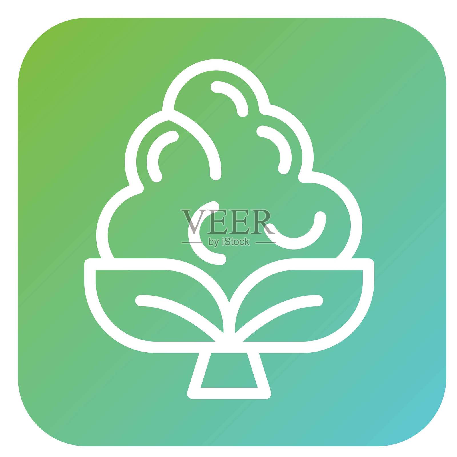 矢量花椰菜设计图标风格插画图片素材