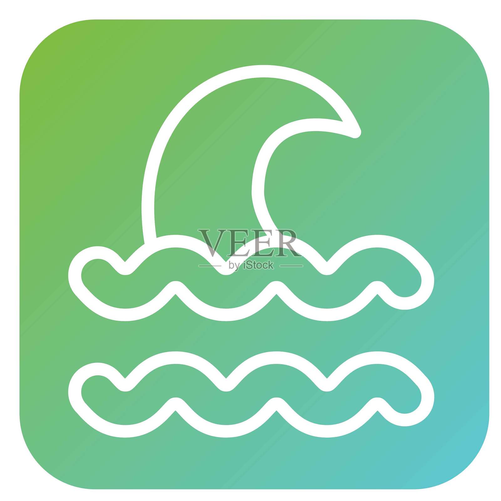 矢量海啸设计 图标风格插画图片素材