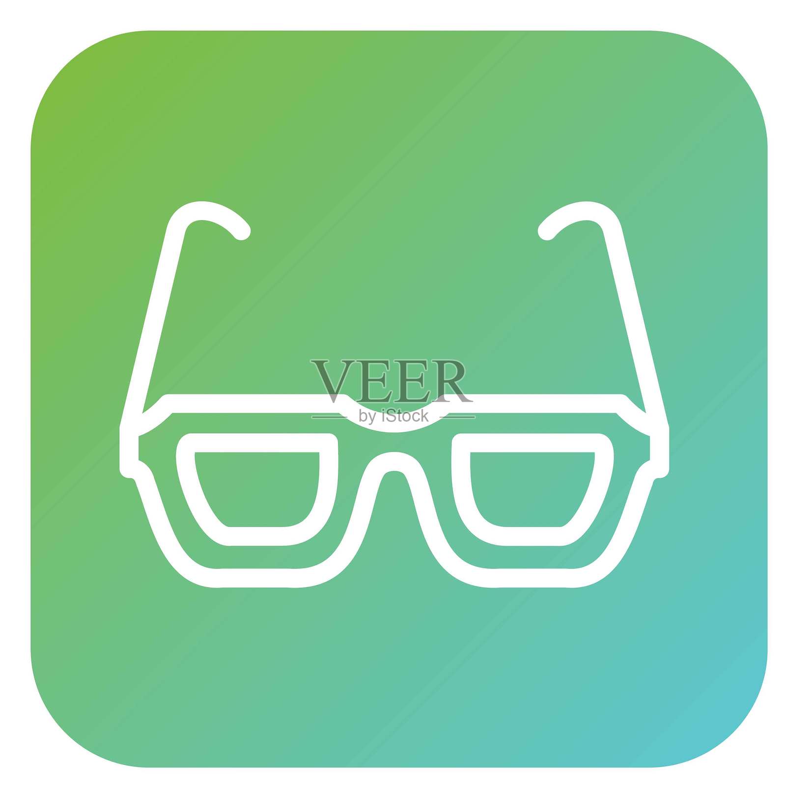 矢量复古眼镜设计图标风格插画图片素材