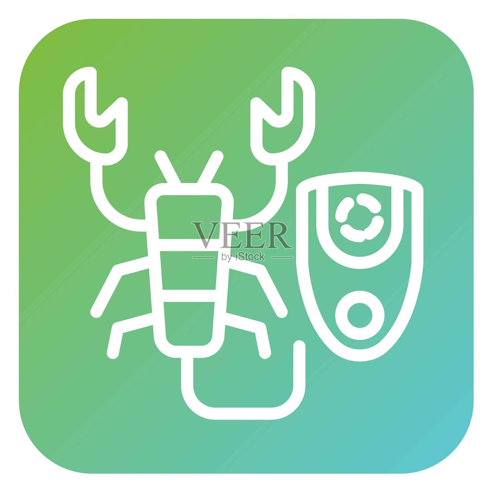 矢量蝎子驱逐器设计 图标风格插画图片素材