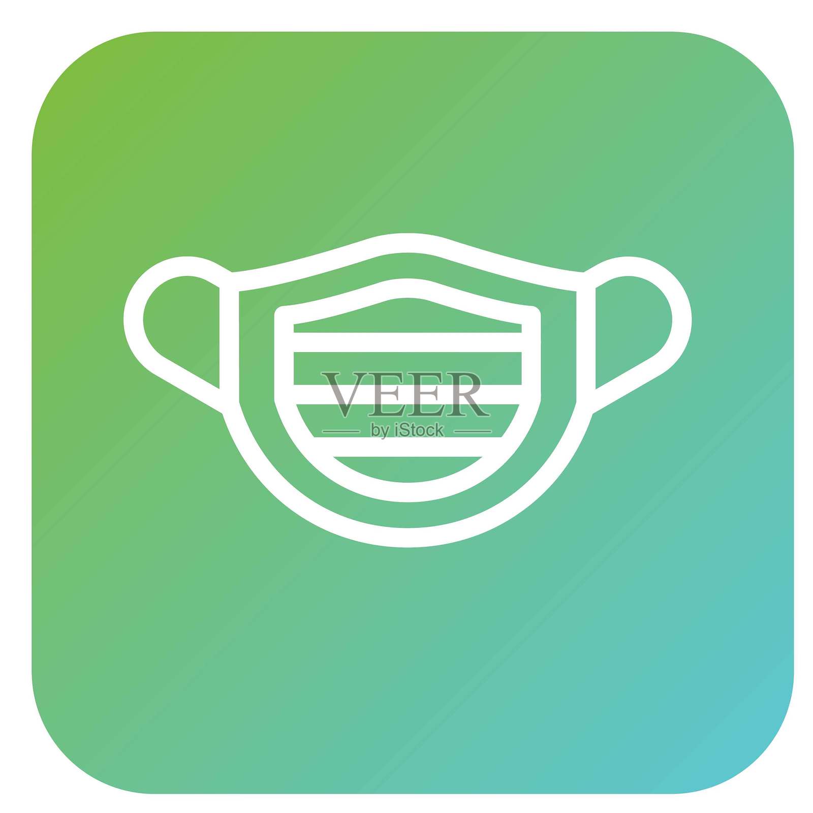 矢量防尘口罩设计矢量图标风格插画图片素材