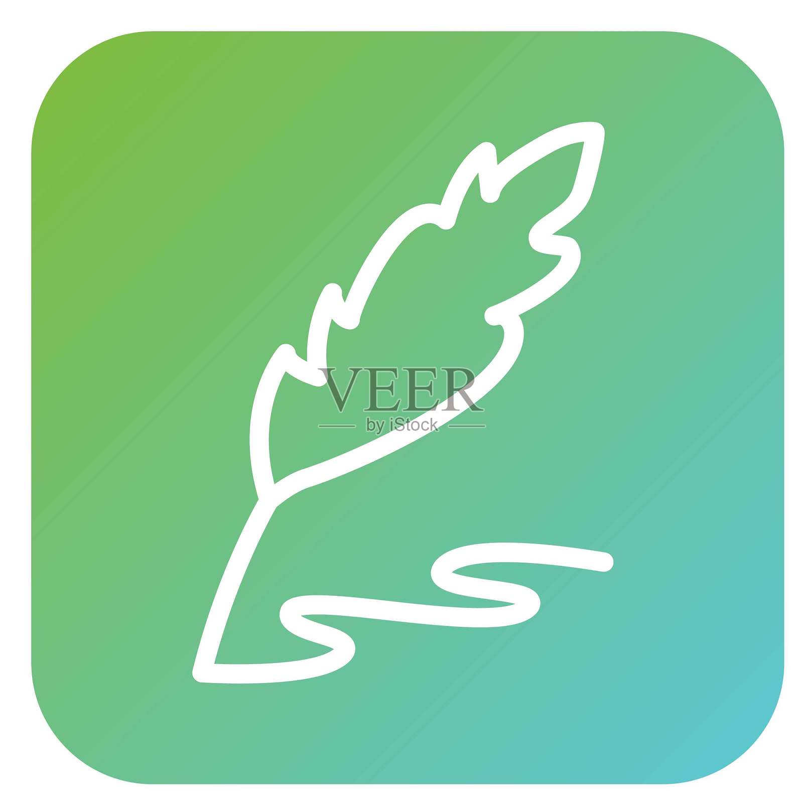 矢量羽毛笔设计图标风格插画图片素材