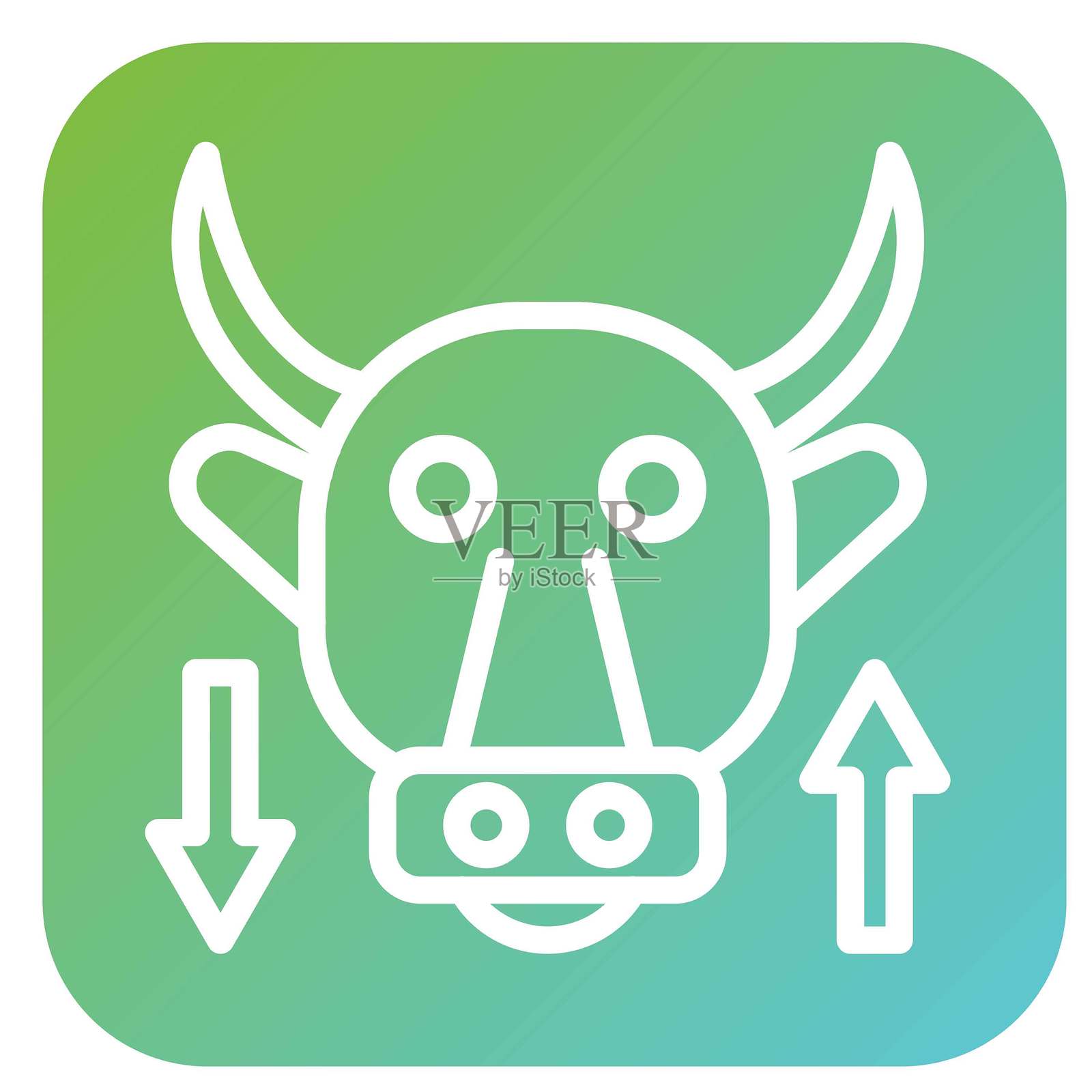 公牛市场矢量图设计图标风格插画图片素材