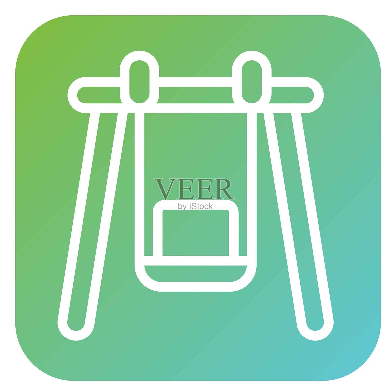 矢量室内秋千设计矢量图标风格插画图片素材