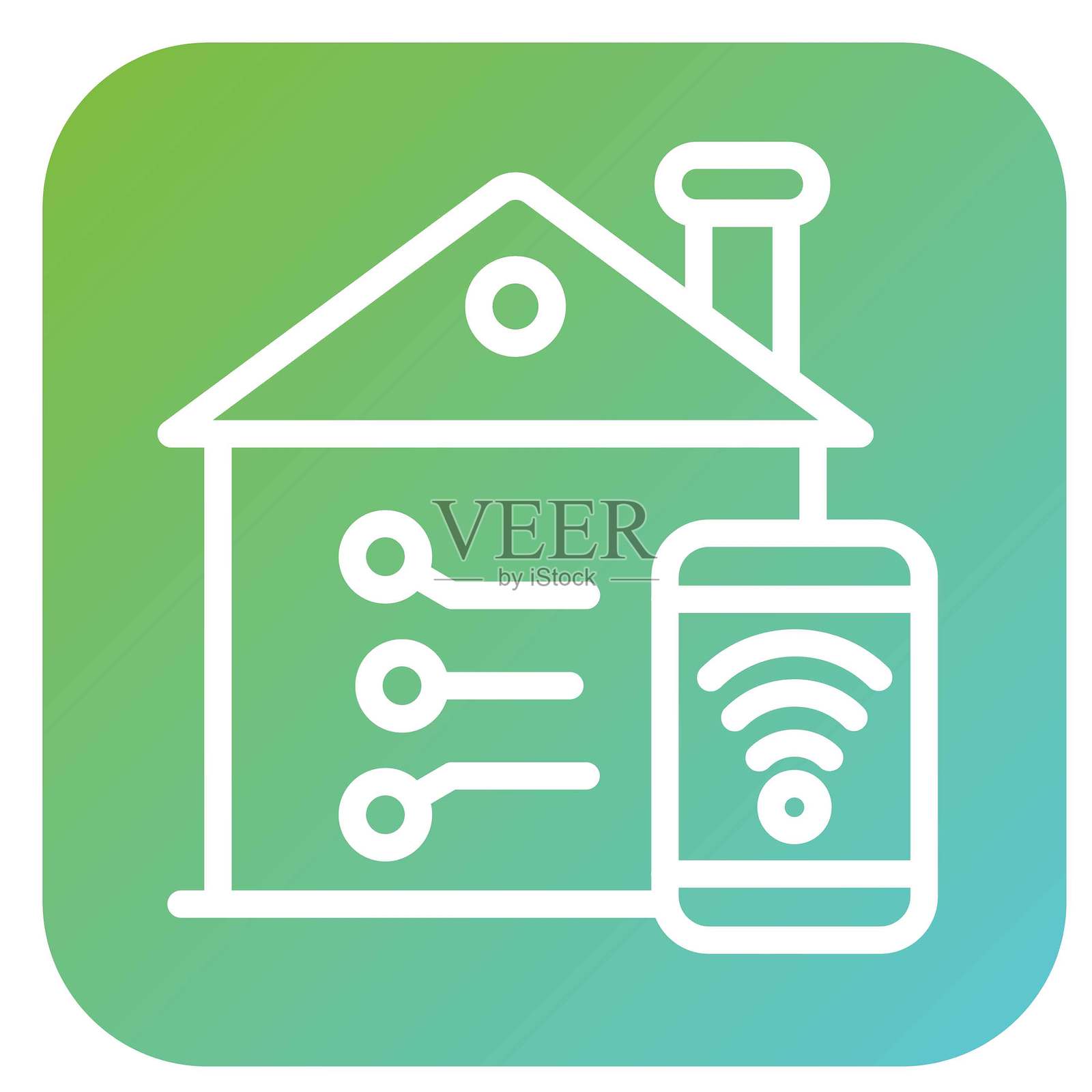 矢量智能家居设备设计图标风格插画图片素材