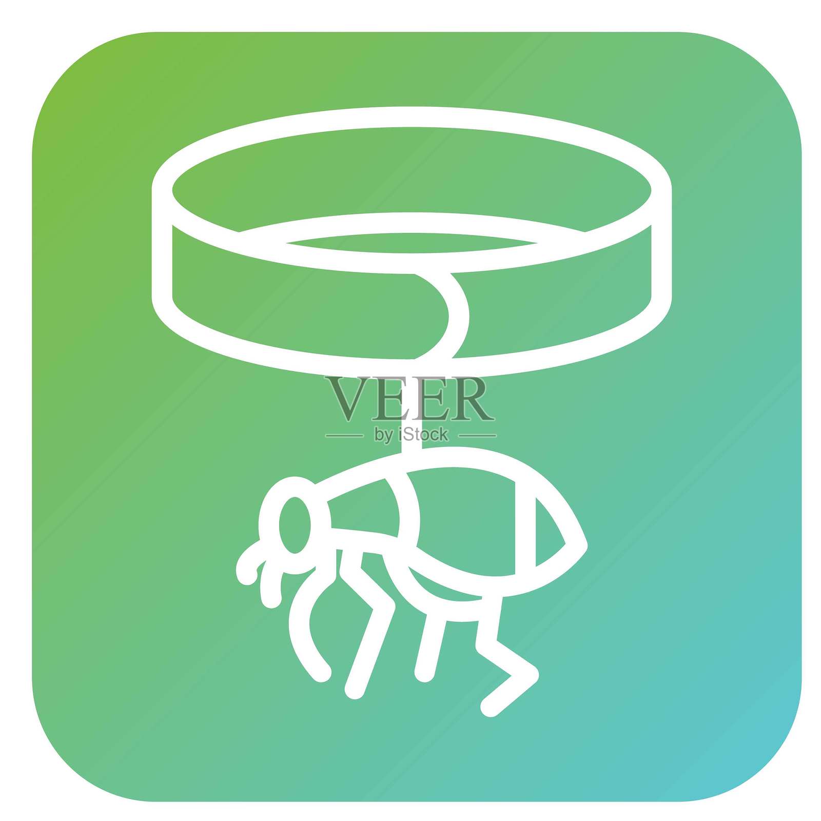 跳蚤项圈矢量设计图标风格插画图片素材