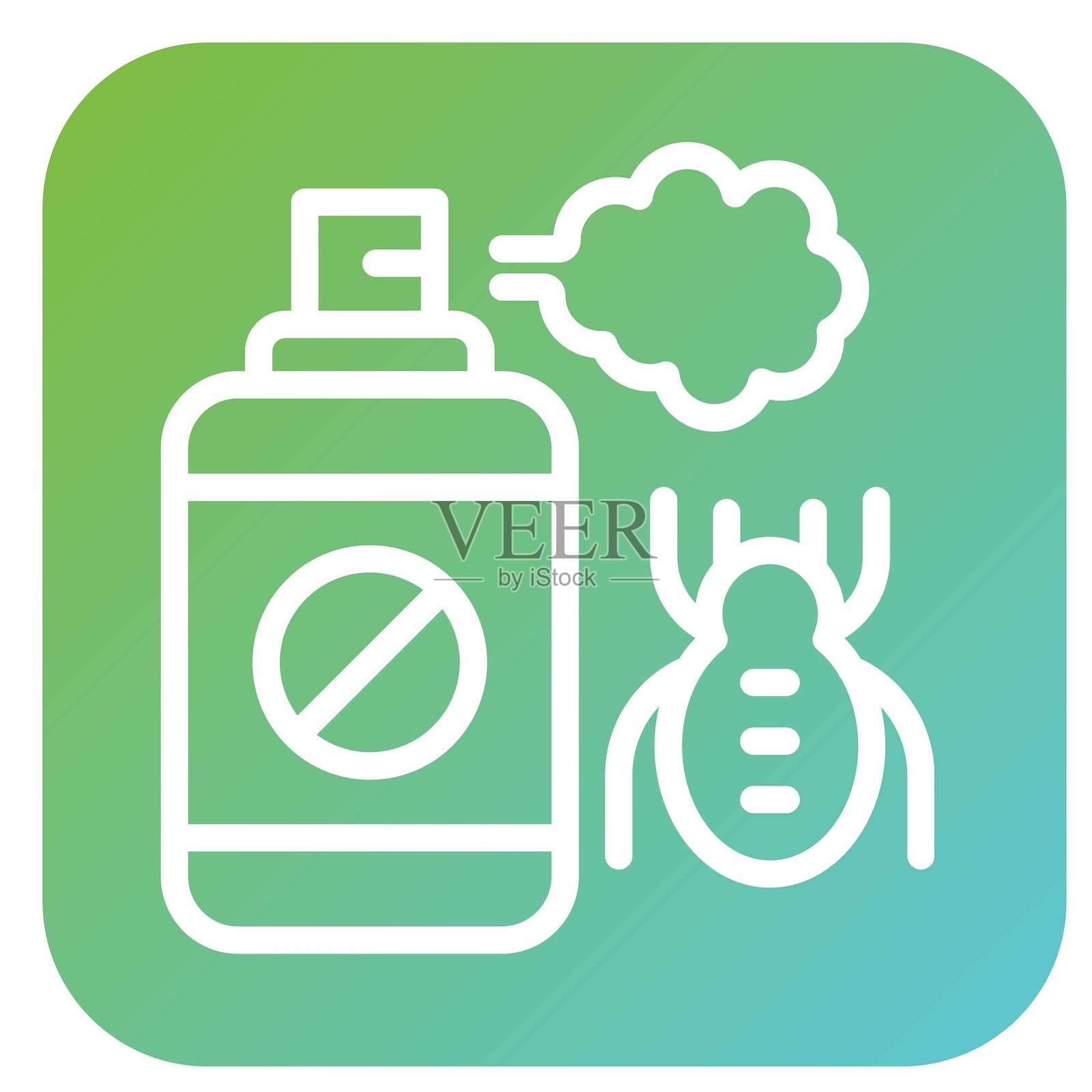 矢量臭虫喷雾设计矢量图标风格插画图片素材