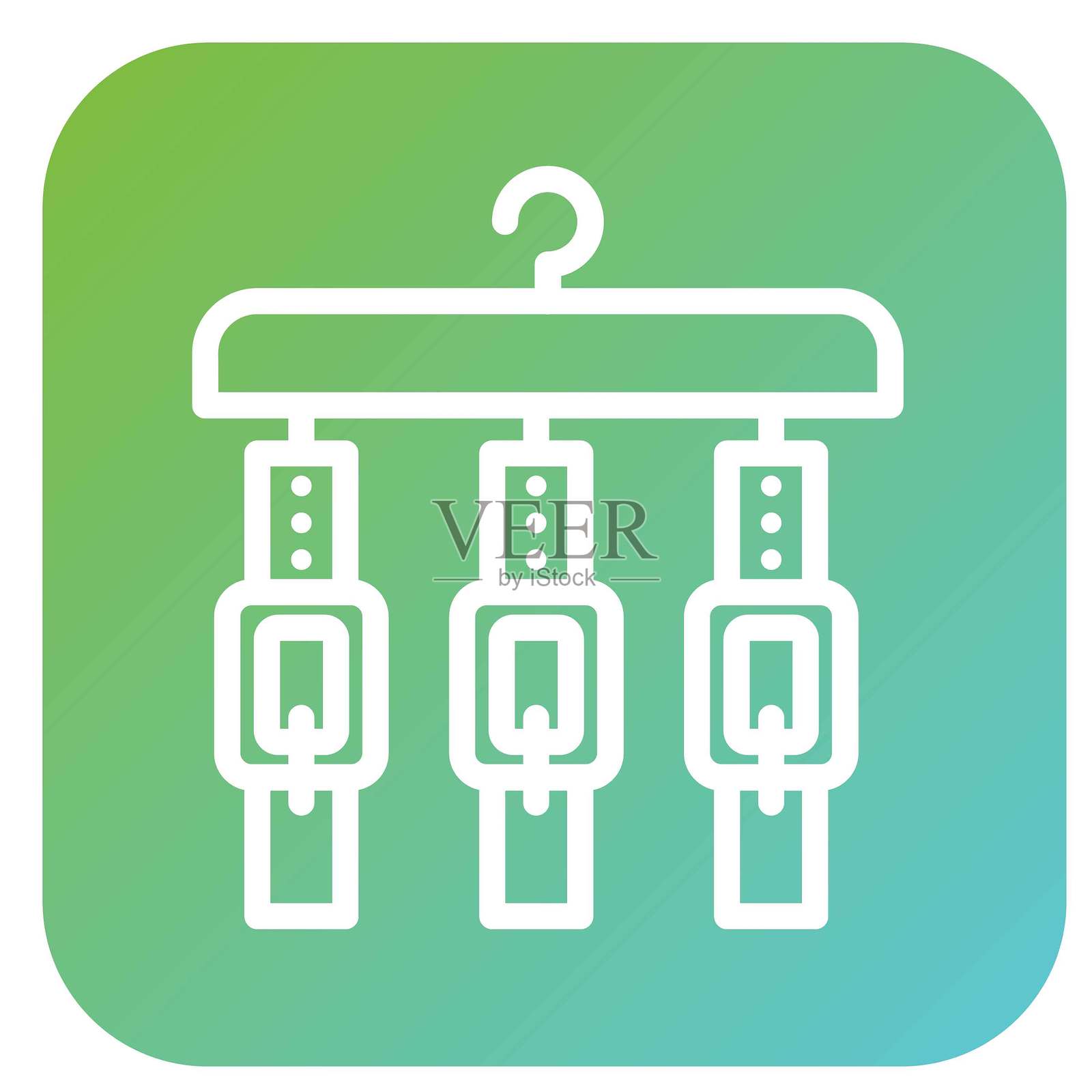 矢量腰带挂架设计矢量图标风格插画图片素材