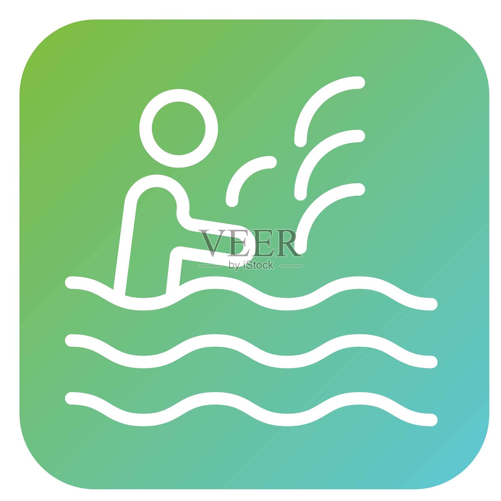 水上游乐区矢量设计图标风格插画图片素材