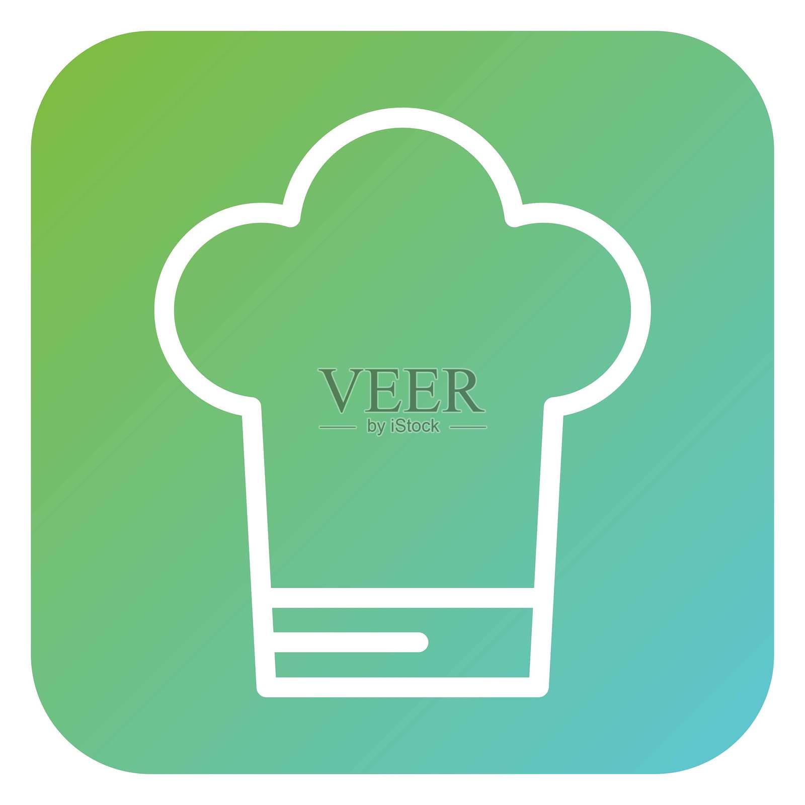 矢量厨师帽设计图标风格插画图片素材