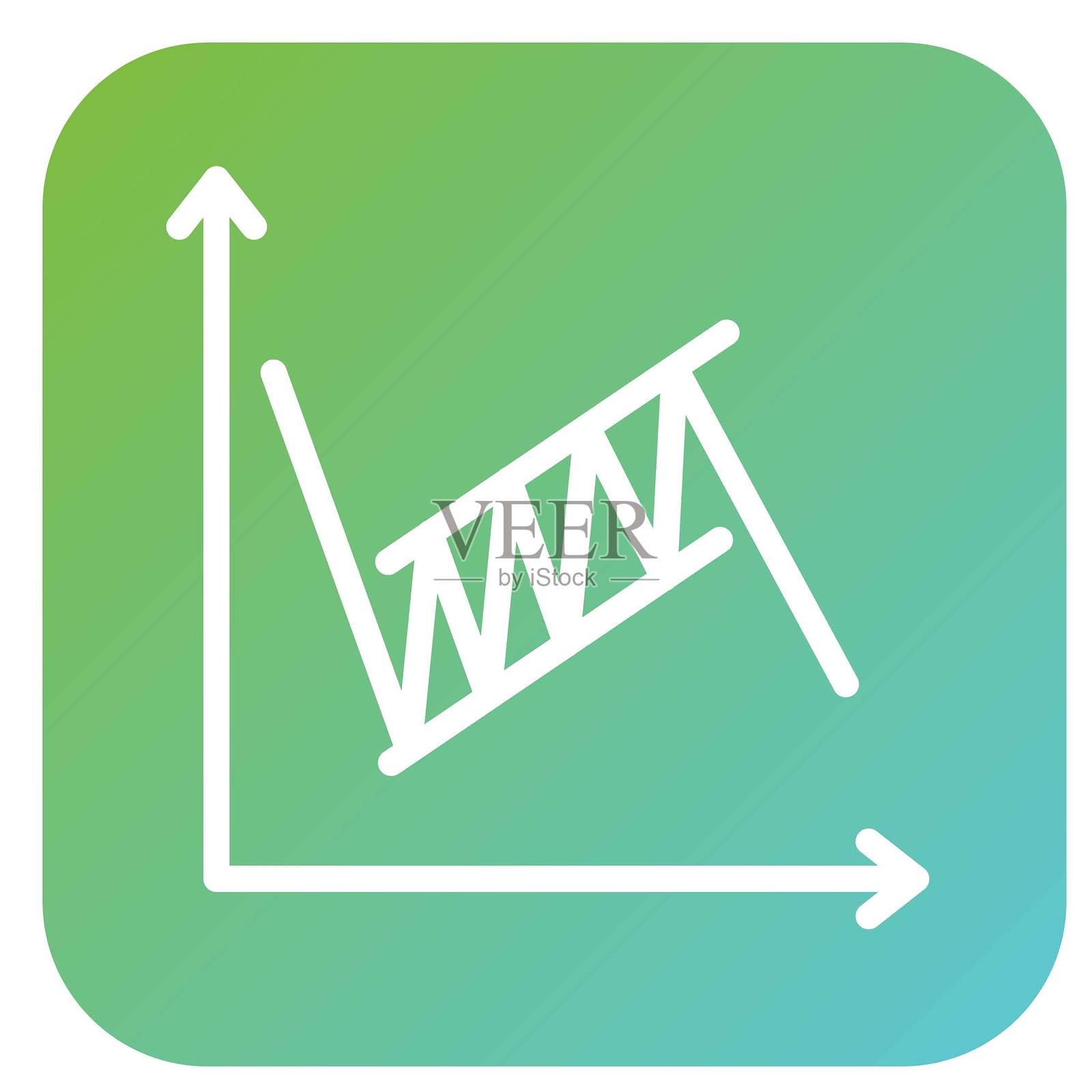 看跌旗形向量设计图标风格插画图片素材