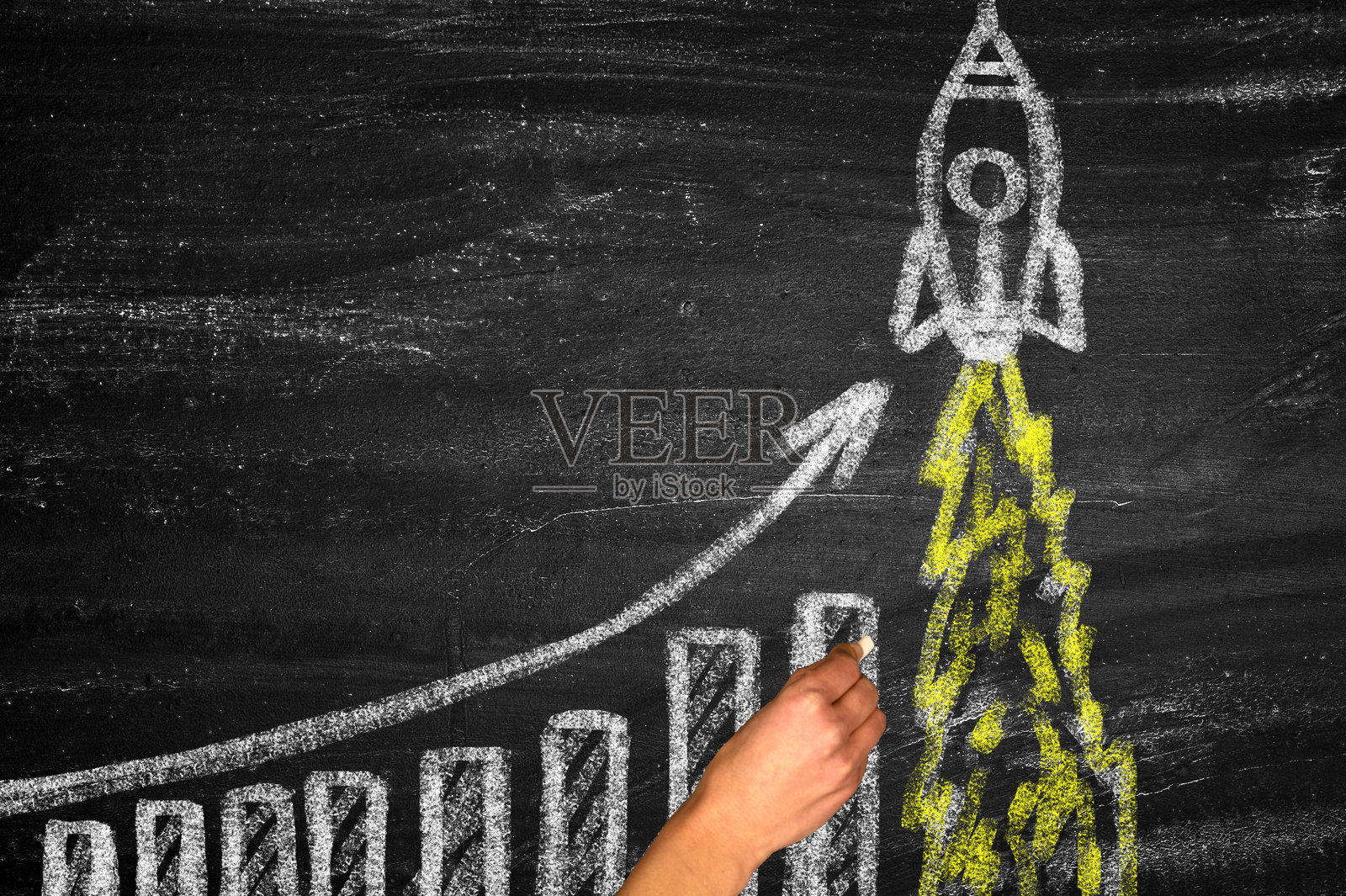 火箭发射。创业概念,初创企业照片摄影图片