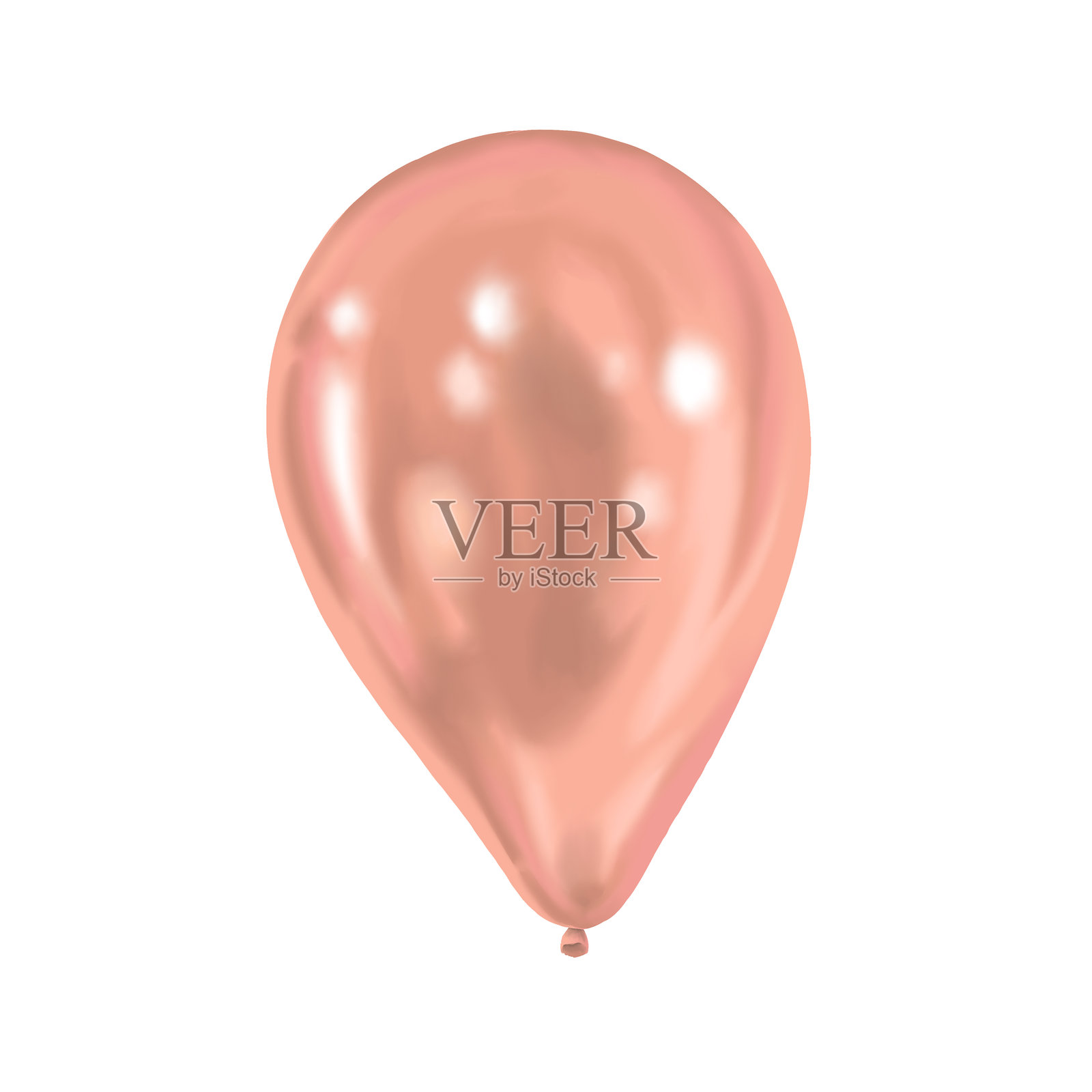 桃子色热气球手绘插画,带有柔和的光泽。椭圆形,带有温和的高光。非常适合生日派对装饰和节日贺卡设计。非常适合节日海报和欢乐活动。插画图片素材