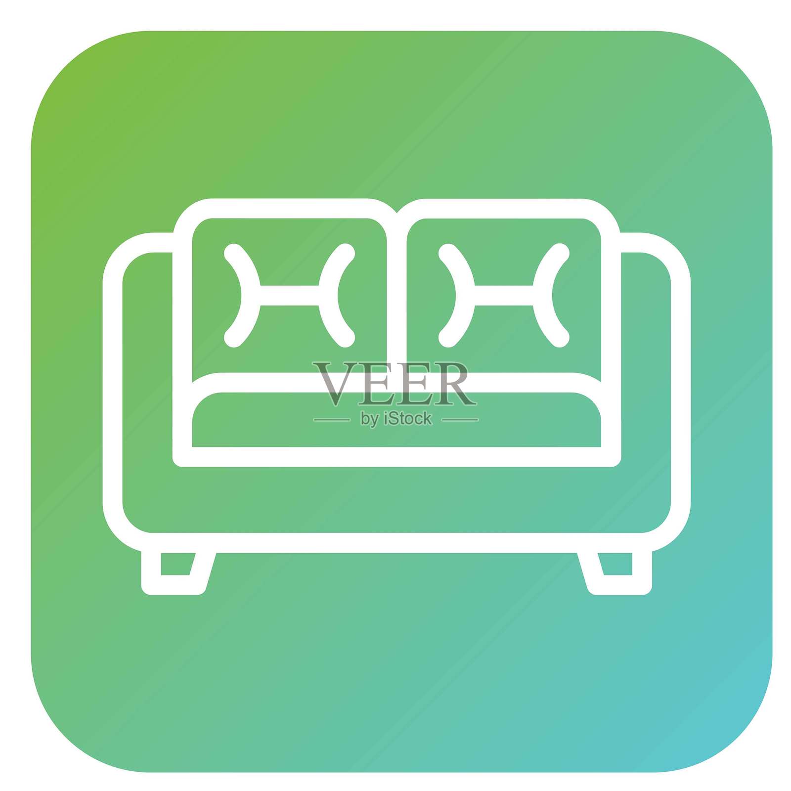 矢量沙发设计矢量图标风格插画图片素材