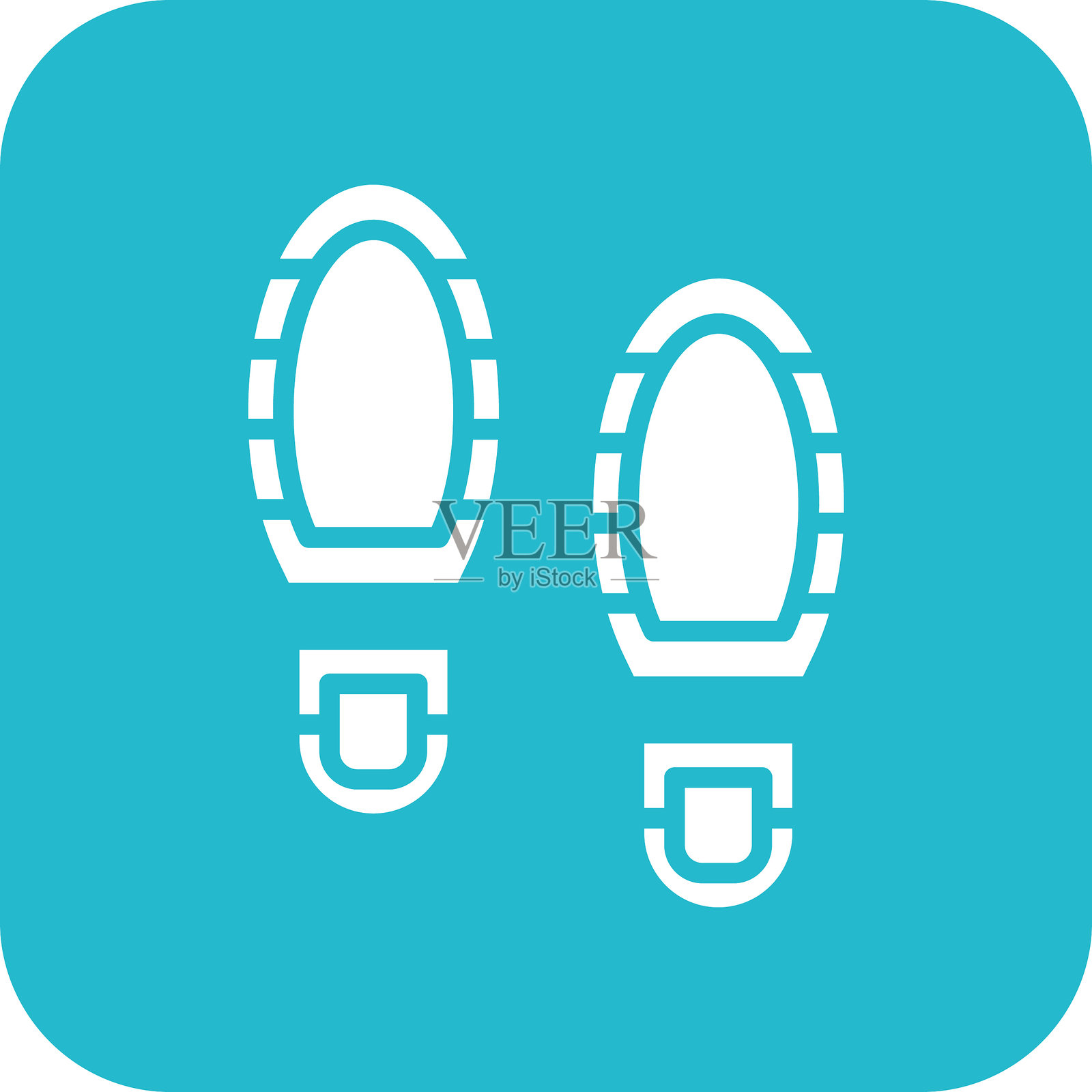 脚印矢量图标插画图片素材