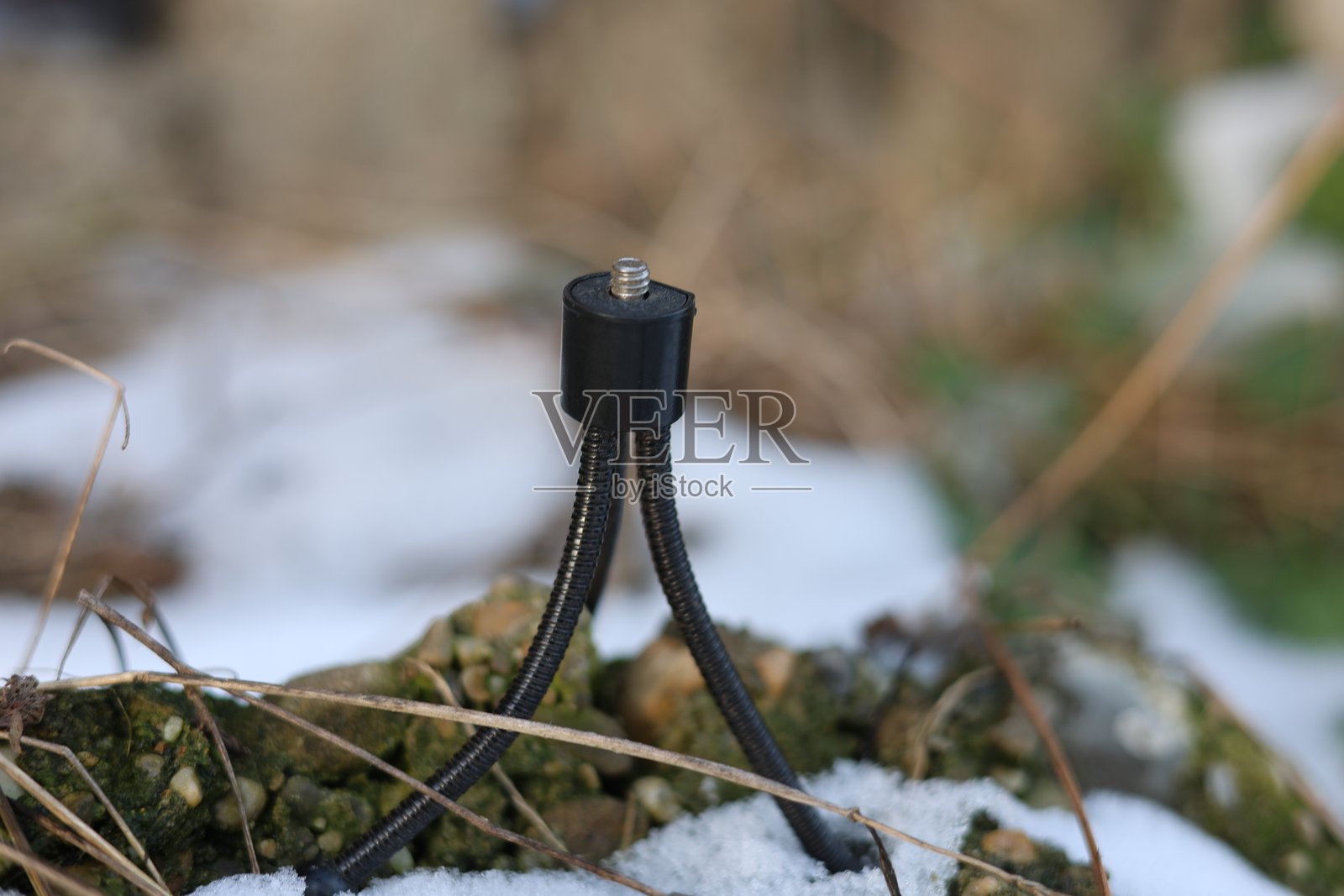 迷你柔性弯曲相机三脚架,摄影师或电影制作人的设备照片摄影图片