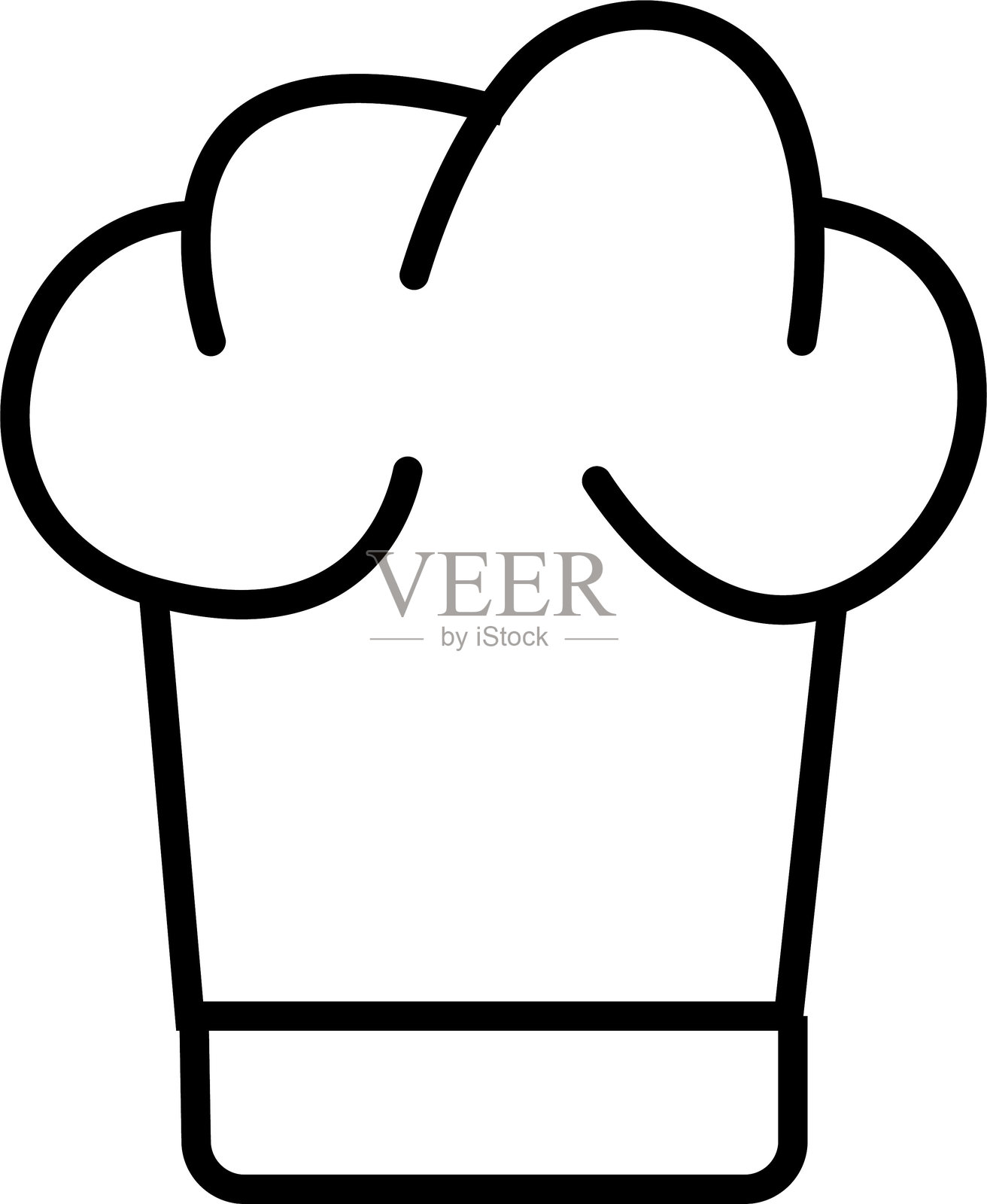 厨师帽logo和图标矢量设计模板,餐厅logo。烹饪logo,线性风格的象形图,孤立在透明背景上,菜肴符号,厨师帽,厨师,厨师,餐桌,餐厅概念。插画图片素材