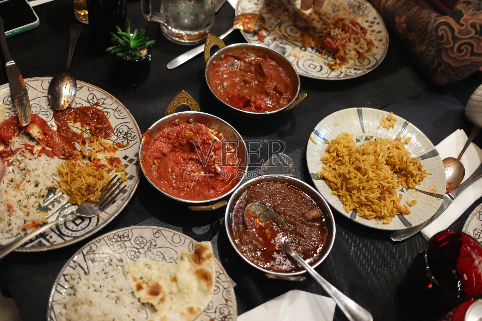 各种印度美食,风味浓郁照片摄影图片