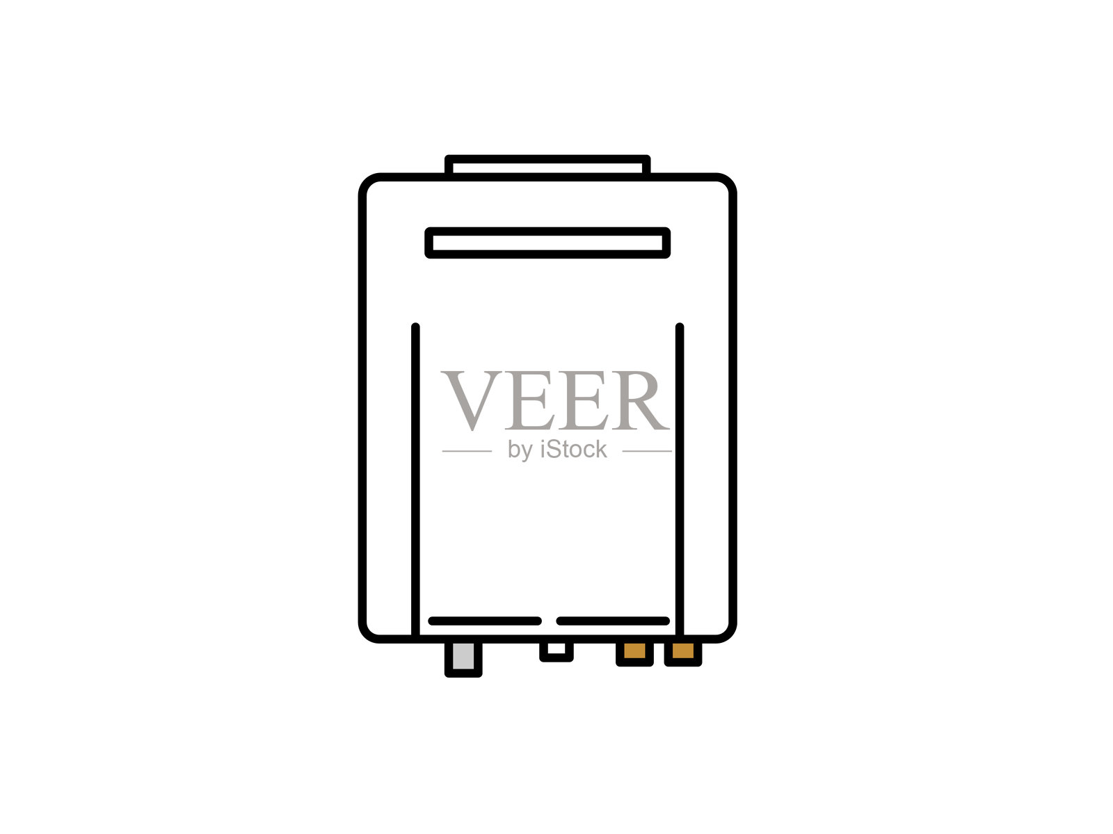 燃气热水器插画图片素材