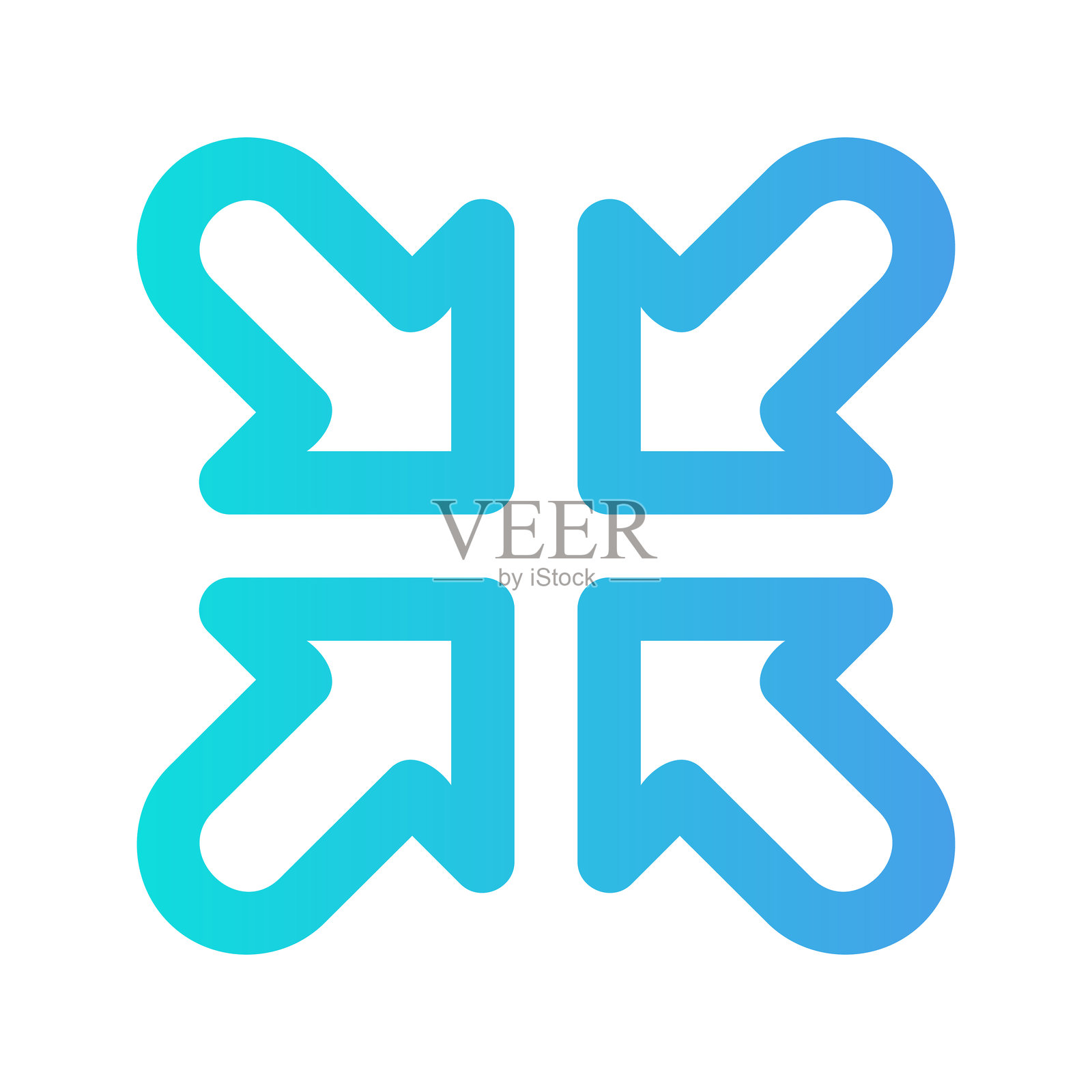 渐变风格的最小化图标,适用于各种项目插画图片素材