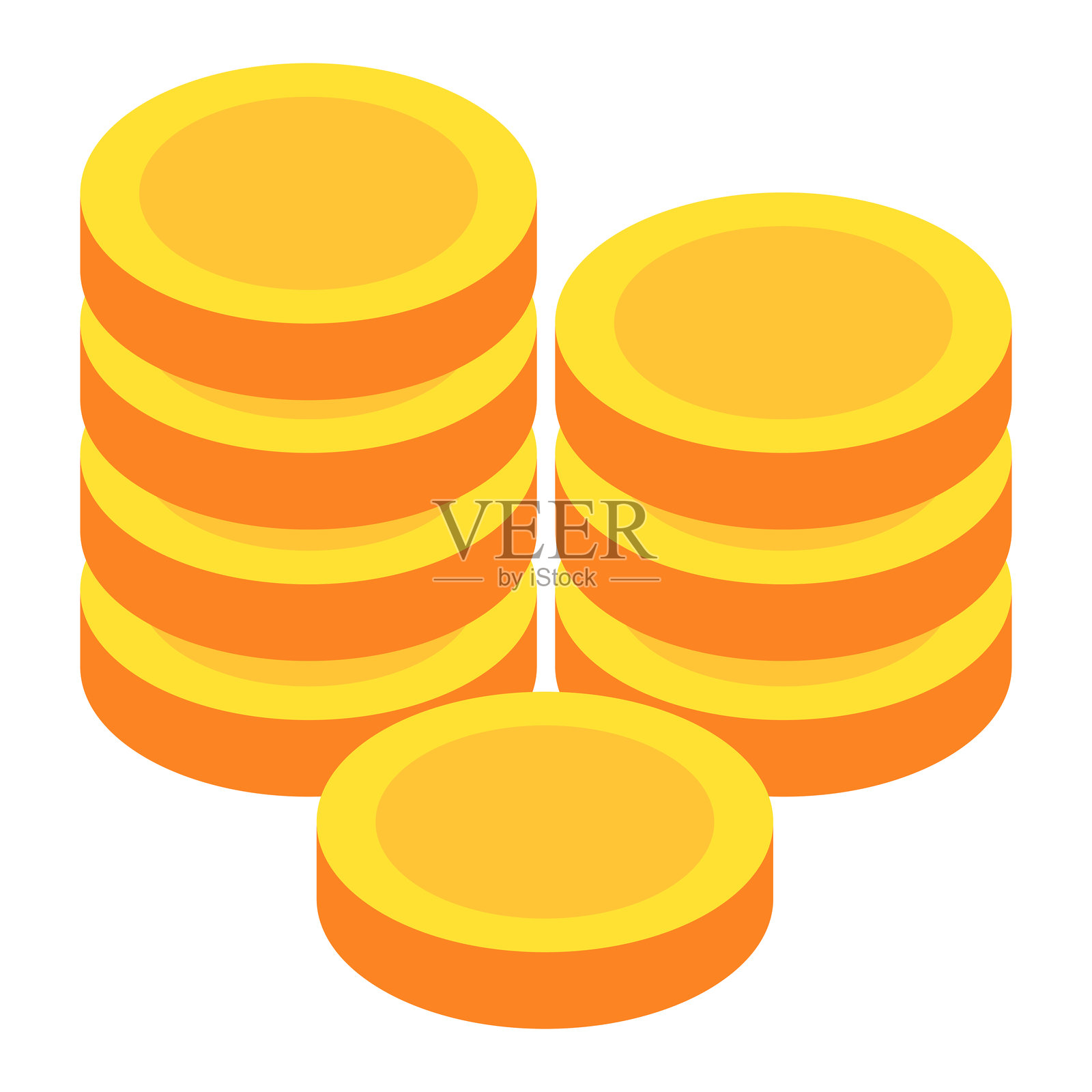 硬币图标设计插画图片素材