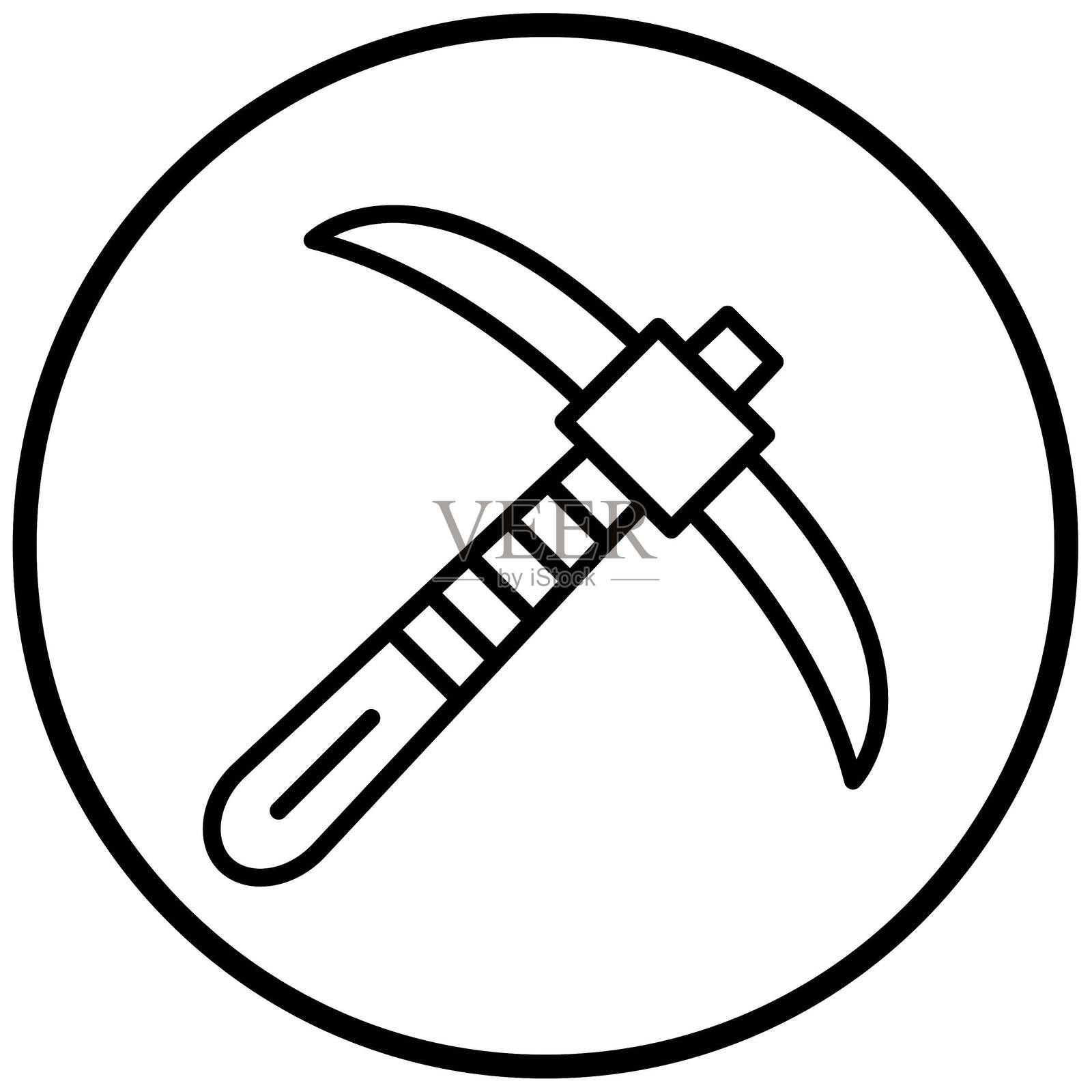 矢量镐图标设计风格插画图片素材