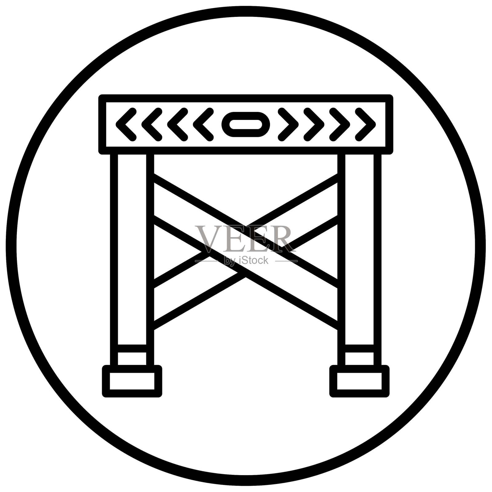 矢量警线图标设计风格插画图片素材