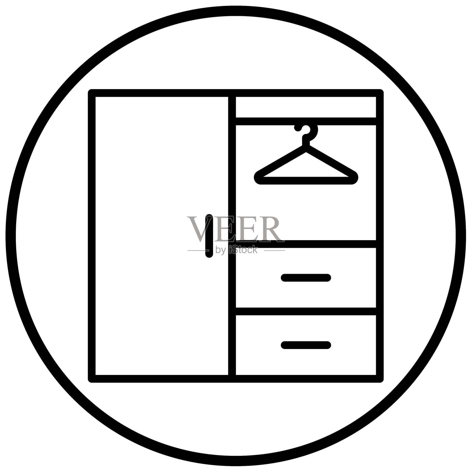 矢量设计衣柜图标风格插画图片素材