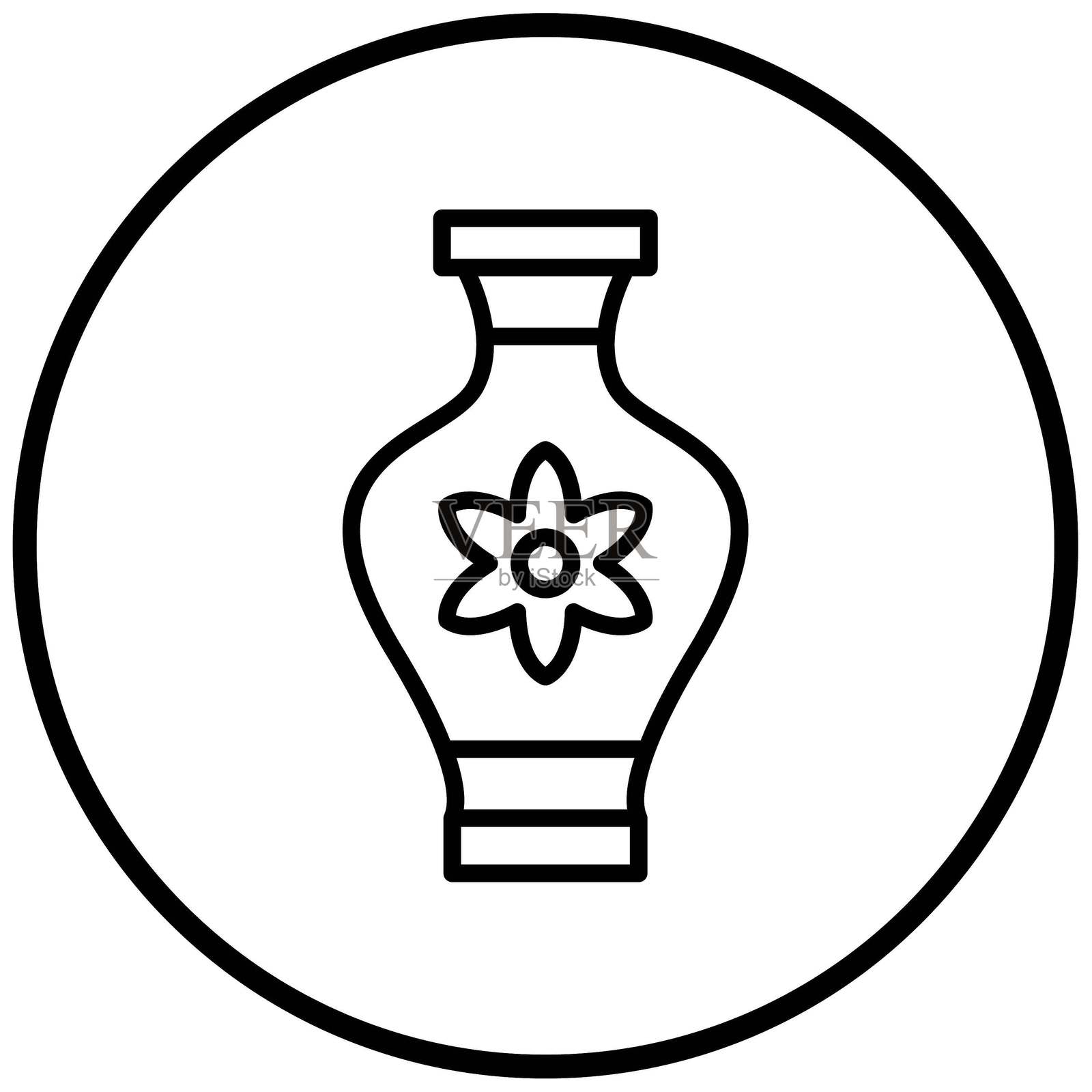 矢量设计花瓶图标风格插画图片素材