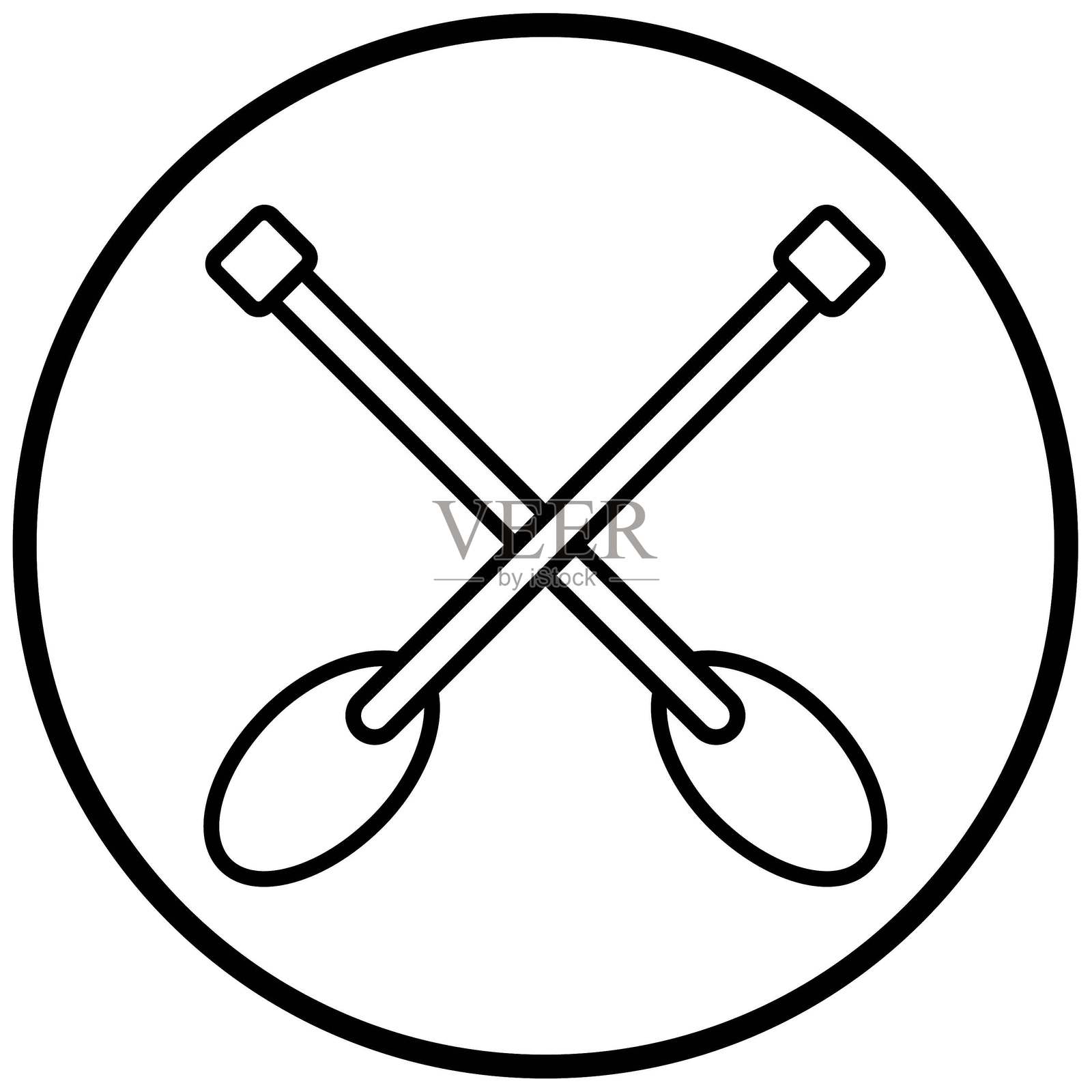 矢量设计桨图标风格插画图片素材