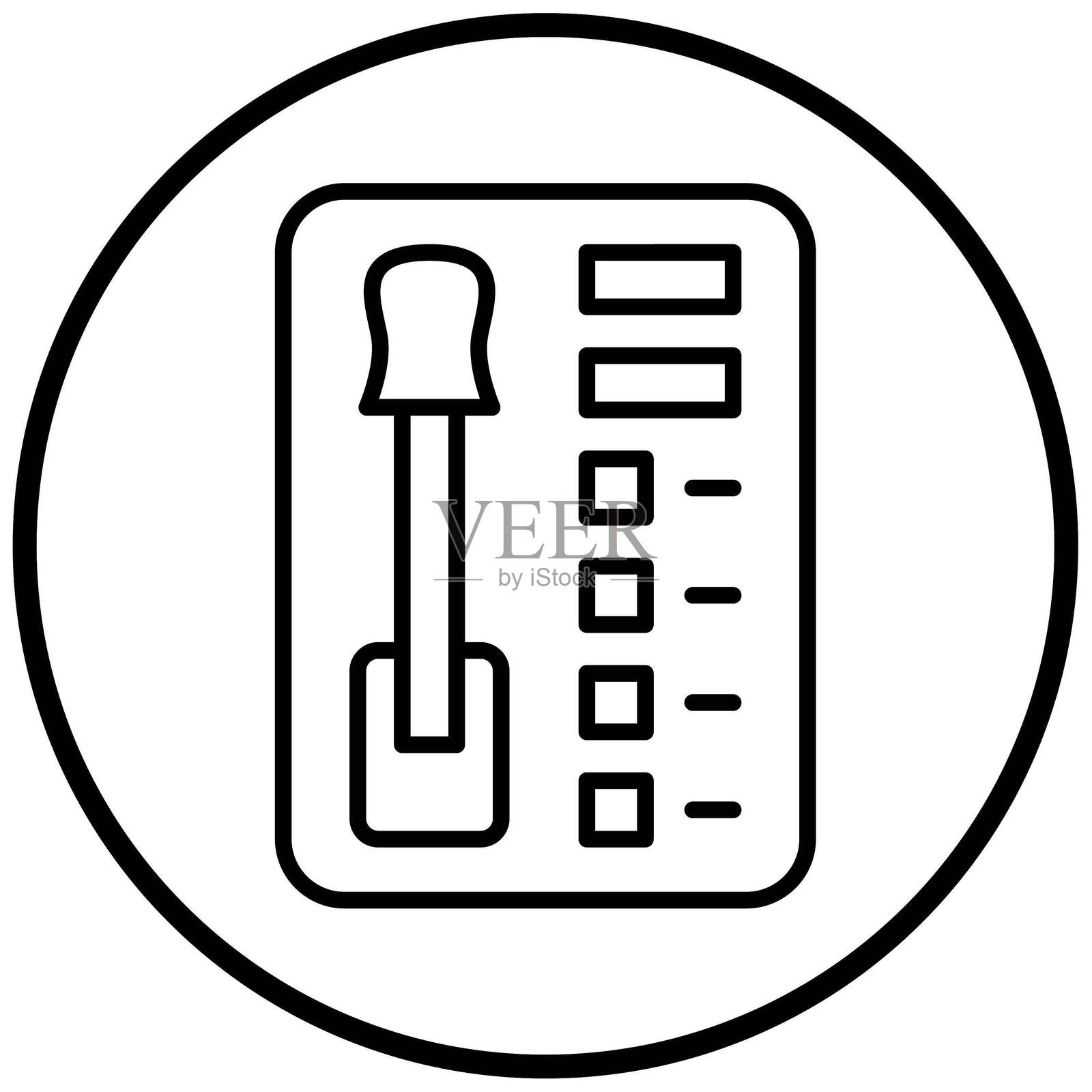 矢量自动变速箱图标风格插画图片素材