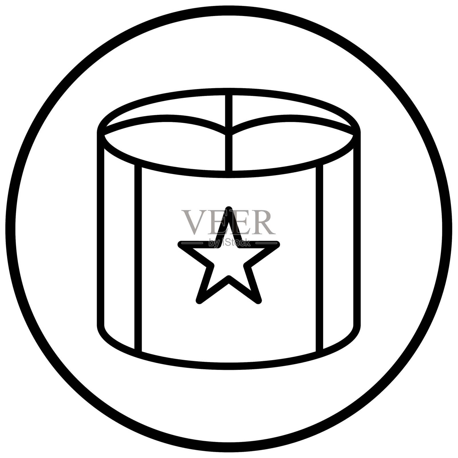 矢量设计的豆袋椅图标风格插画图片素材