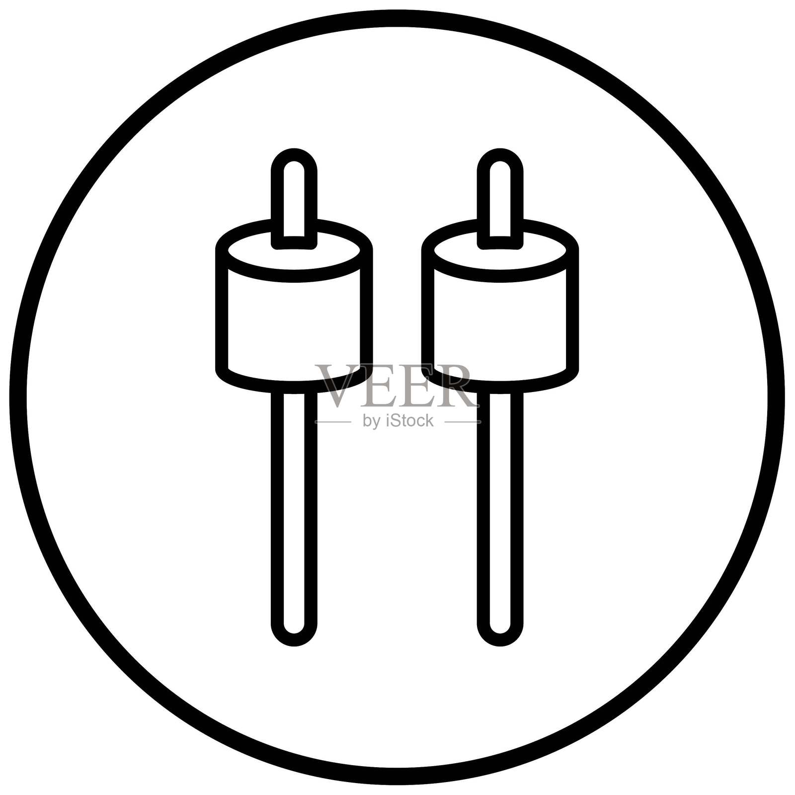 矢量棉花糖图标设计插画图片素材