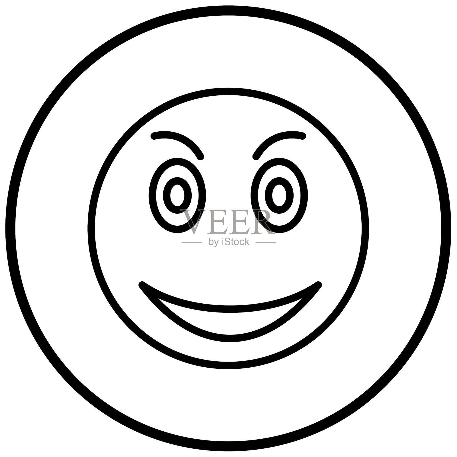 矢量设计笑脸图标风格插画图片素材