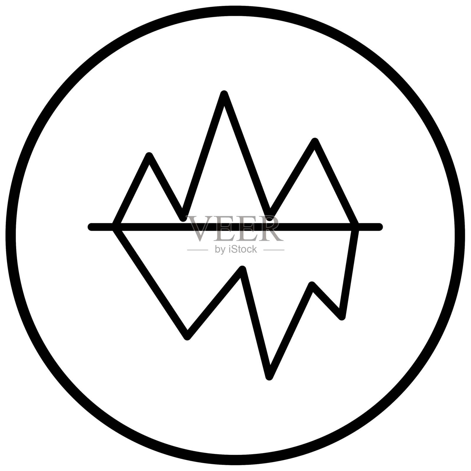 矢量冰山图标风格插画图片素材