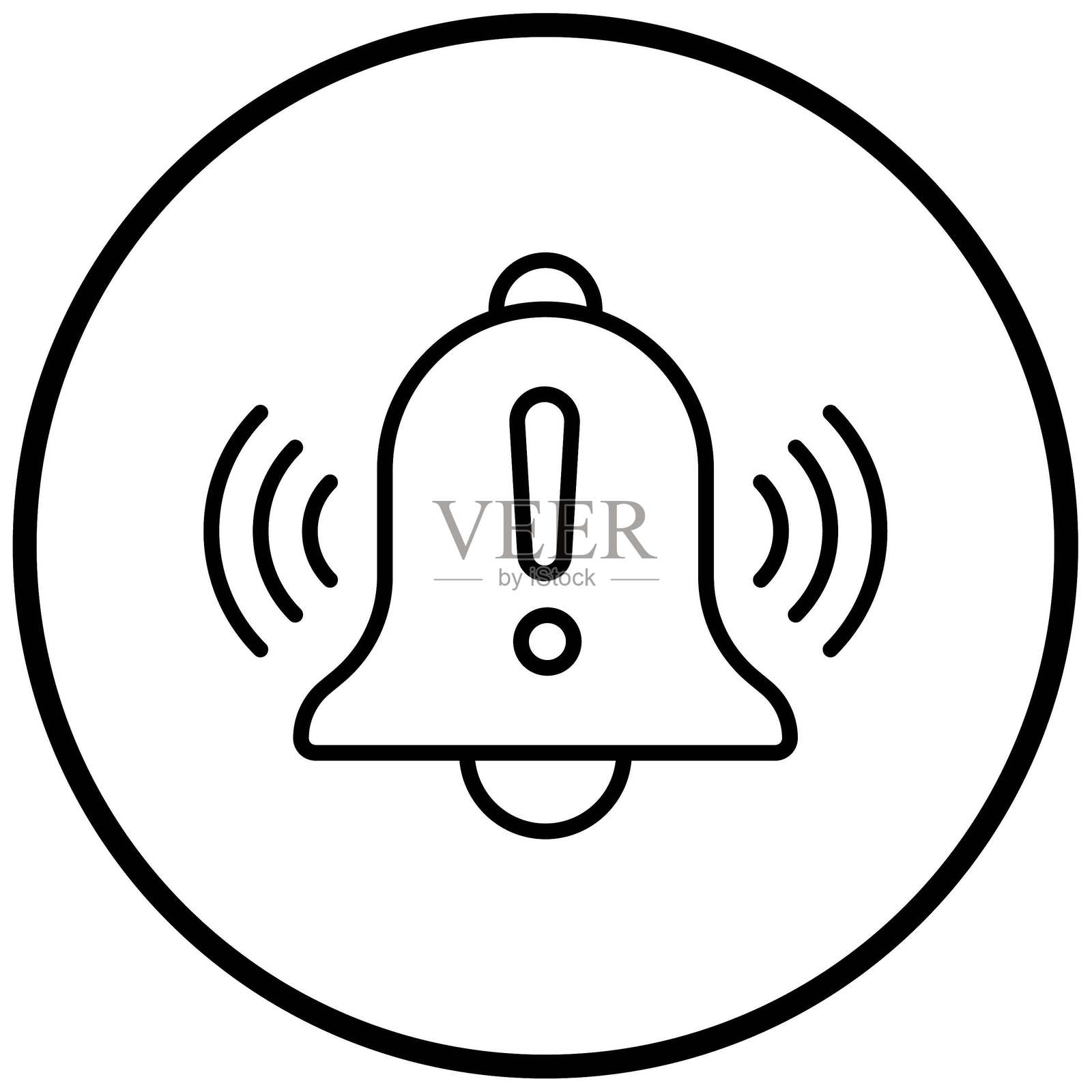 警告警报图标矢量设计风格插画图片素材