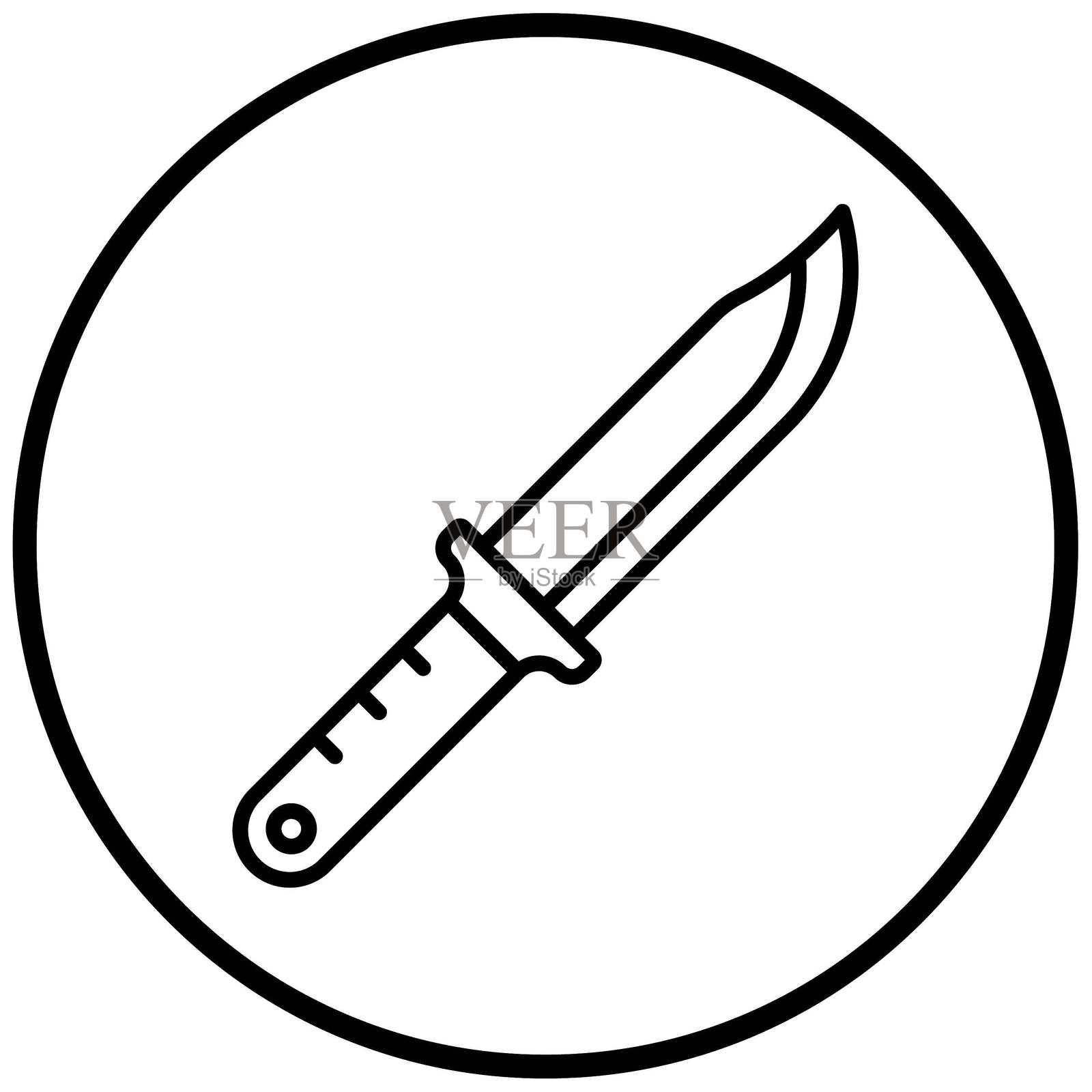 矢量设计刀具图标风格插画图片素材