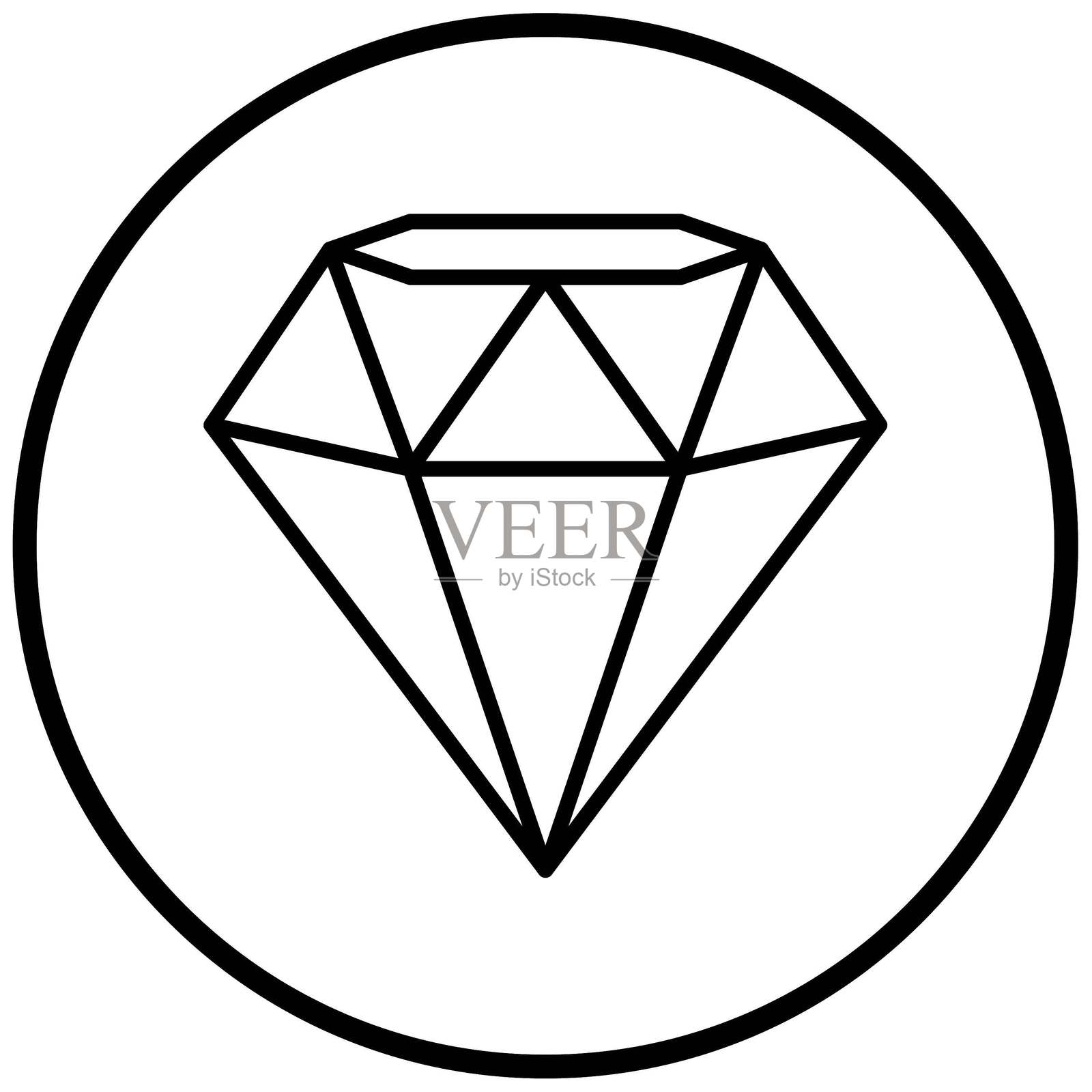 矢量设计钻石图标风格插画图片素材