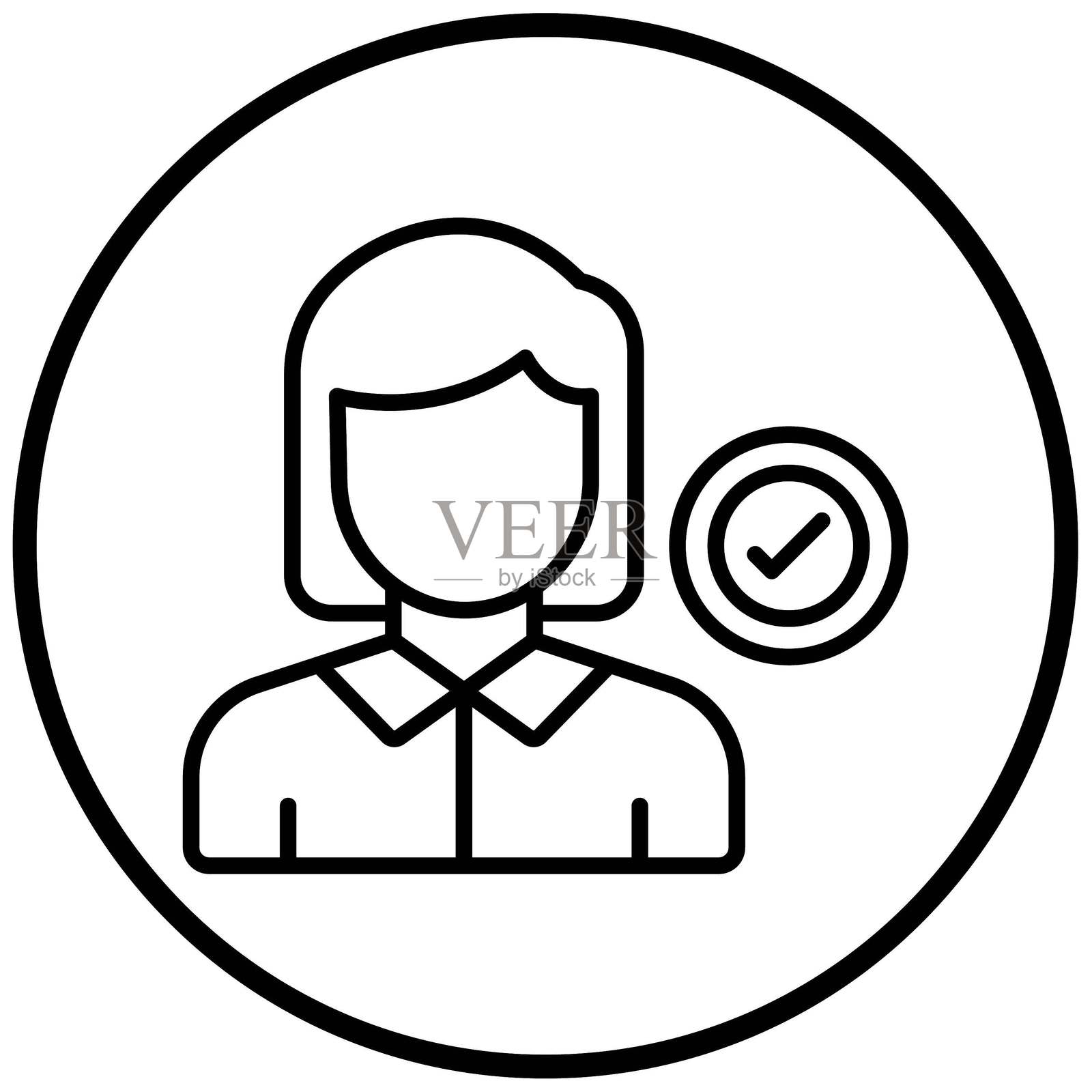 矢量图,女性候选人图标风格插画图片素材