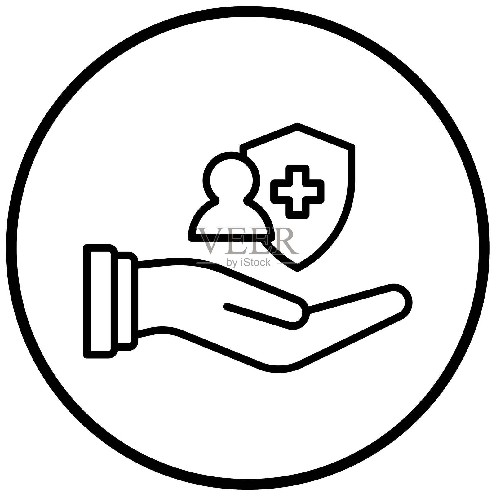 矢量设计个人保险图标风格插画图片素材