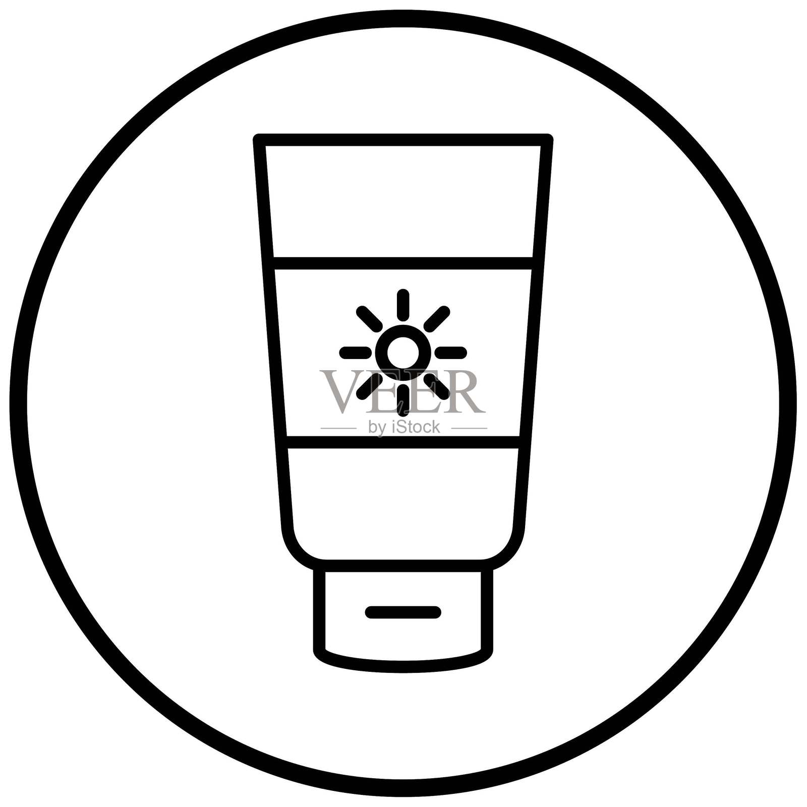 矢量防晒霜图标风格插画图片素材