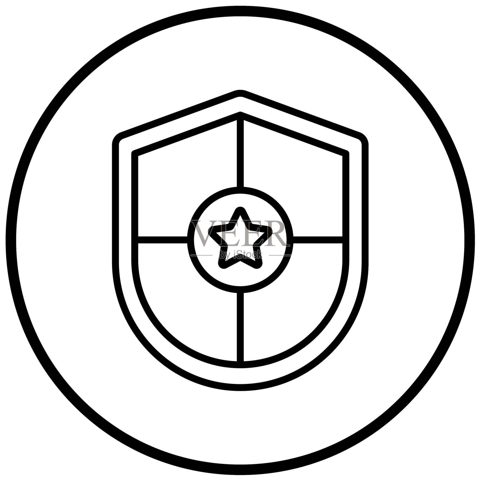 矢量警徽图标设计风格插画图片素材